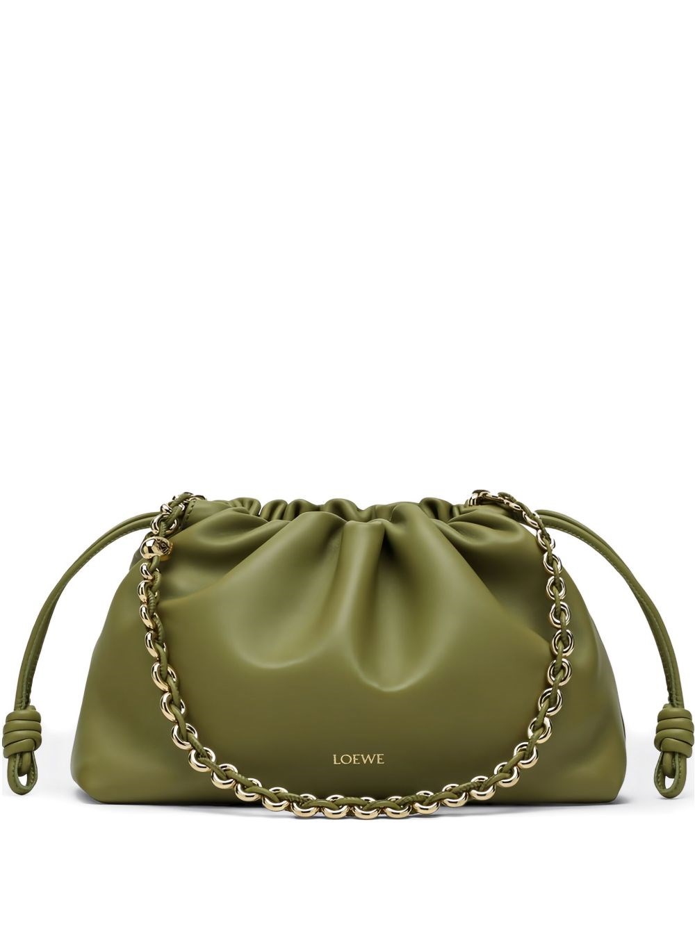 Loewe Flamenco Purse Light Moss Leather Bag Women In Green