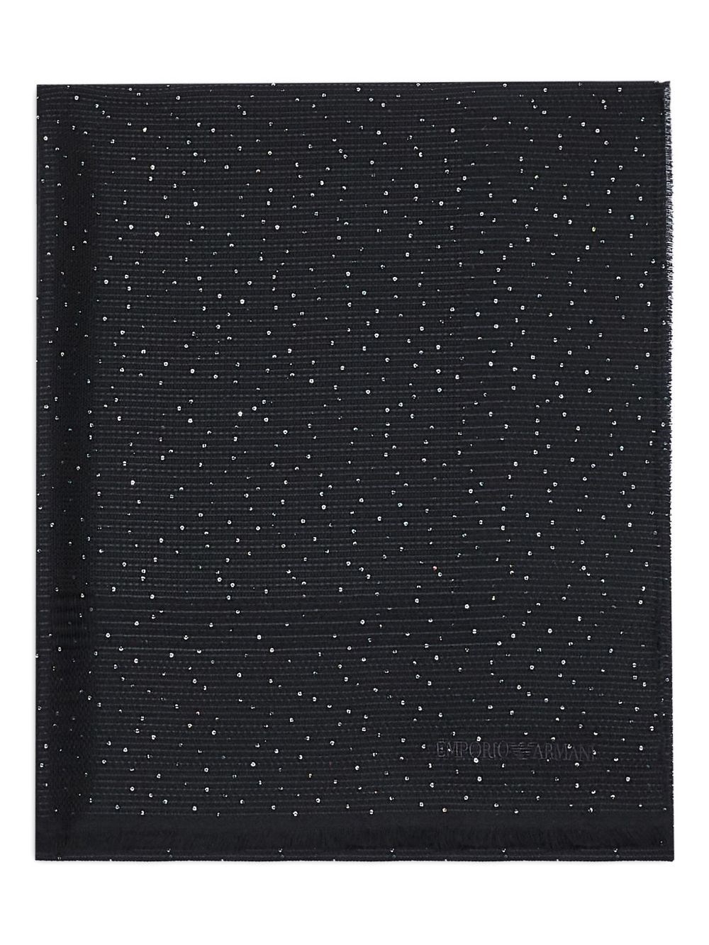 Emporio Armani Sequin-embellished Scarf In Black