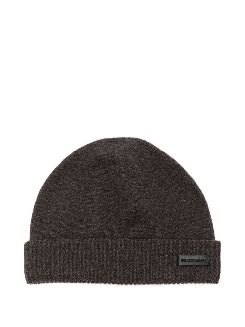 Emporio Armani Cashmere Beanie In Brown