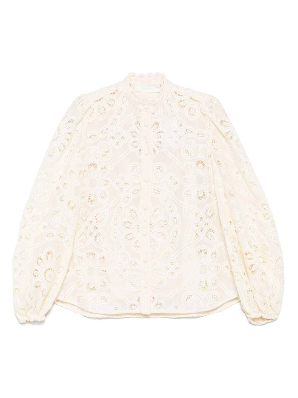Zimmermann Rhiannon Embroidered Blouse In Neutral