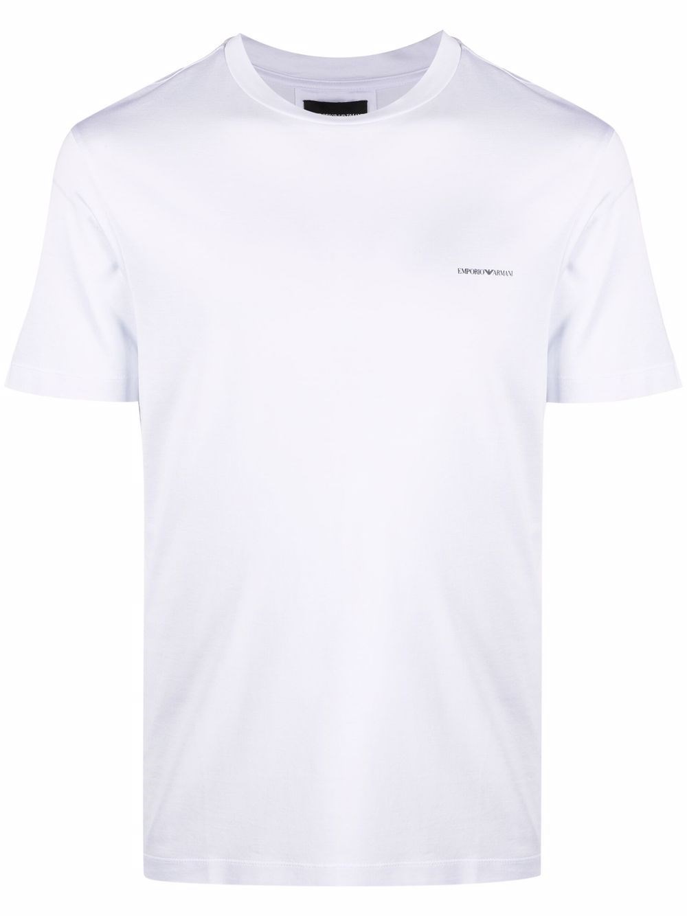 Logo Cotton Blend T-Shirt - Emporio Armani - Modalova