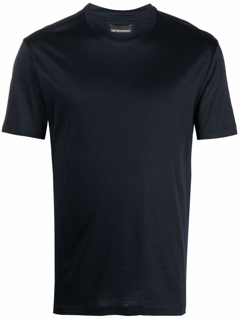 Logo Cotton Blend T-Shirt - Emporio Armani - Modalova