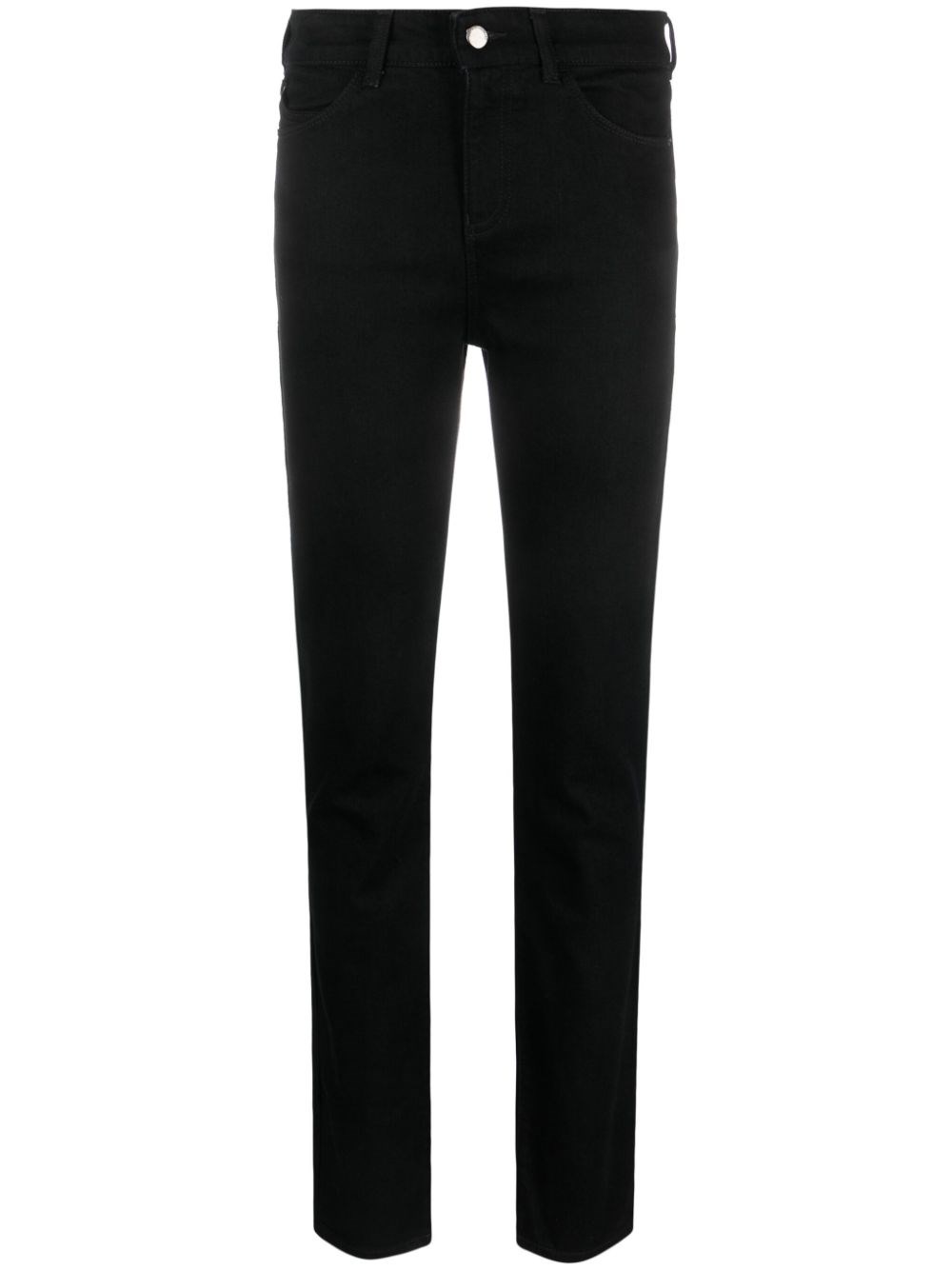 Emporio Armani Slim-fit Stretch Cotton Jeans With Belt Loops In Black