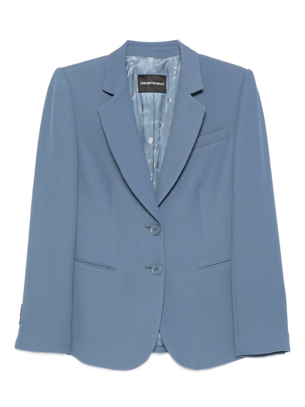 Emporio Armani Single-breasted Blazer Jacket In Blue