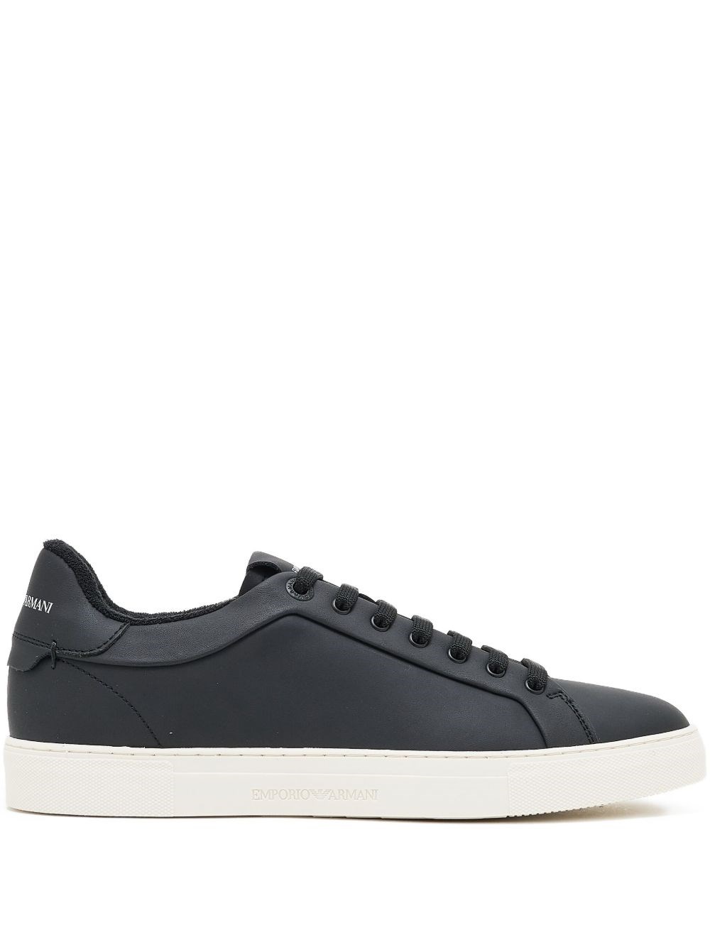 Emporio Armani Leather Sneakers - Emporio Armani - Modalova