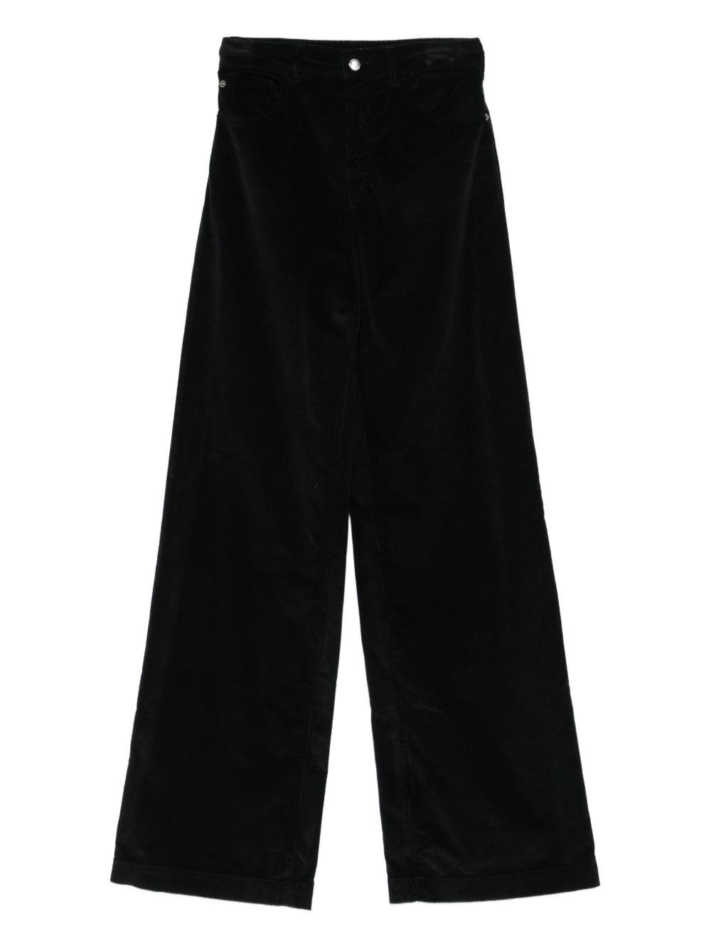Emporio Armani Wide-leg Denim Jeans In Black