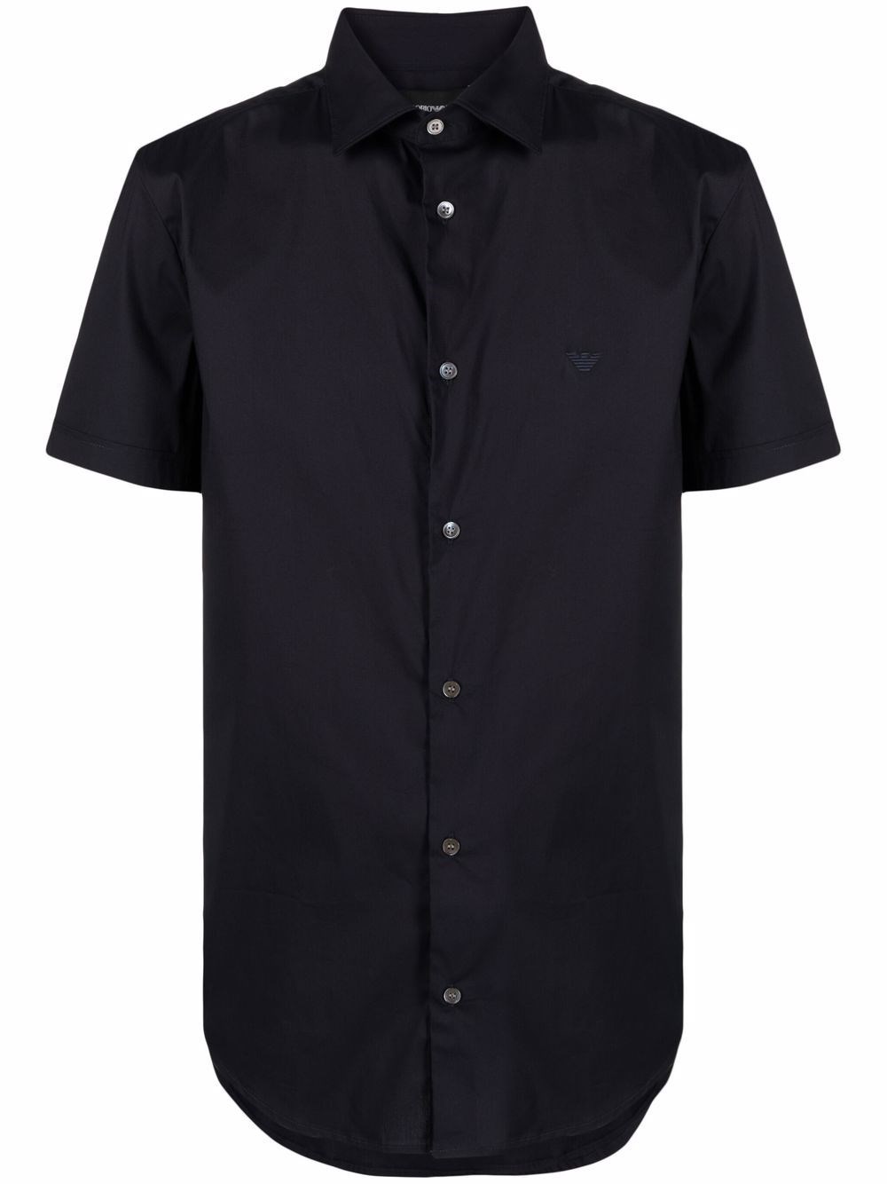 Emporio Armani Slim Fit Button Down Shirt In Black