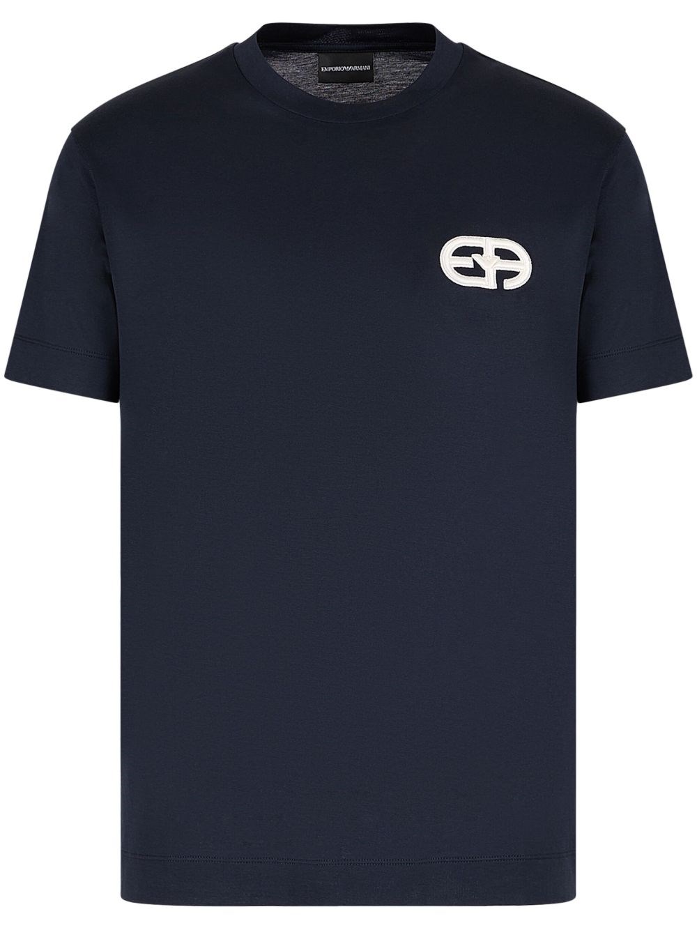 Logo Cotton Blend T-Shirt - Emporio Armani - Modalova