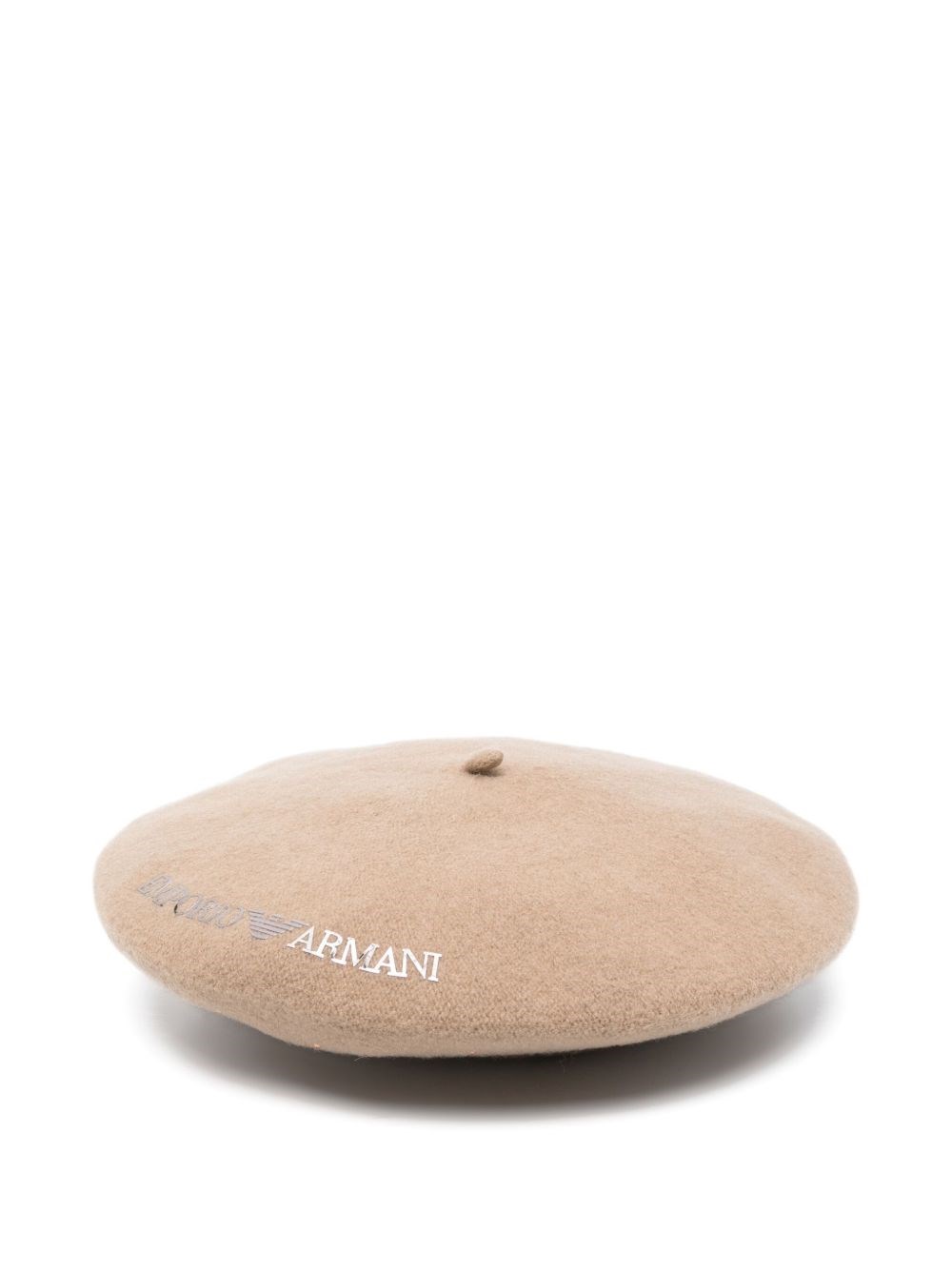 Emporio Armani Wool Basque Hat In Gray