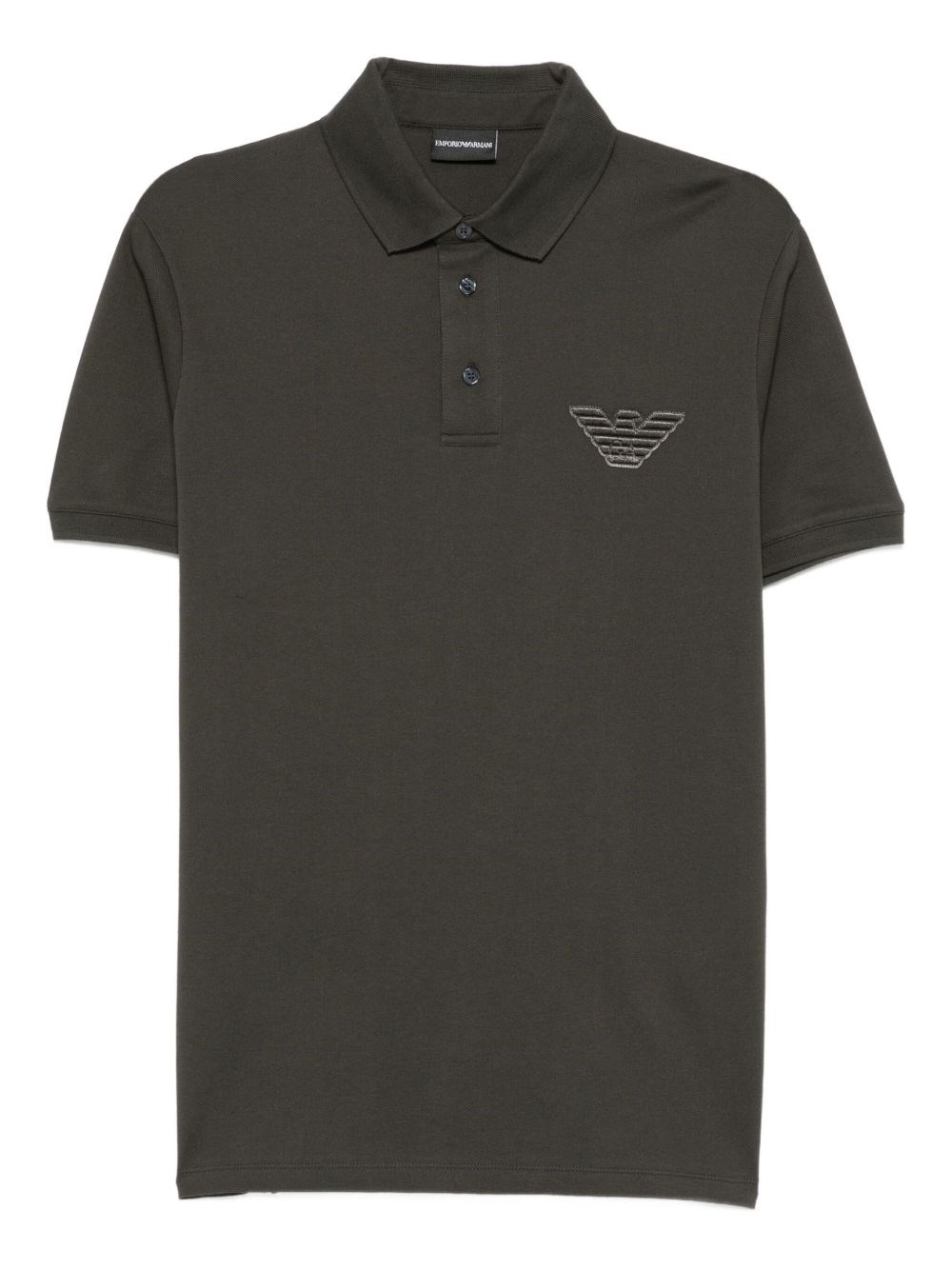Logo Cotton Polo Shirt - Emporio Armani - Modalova
