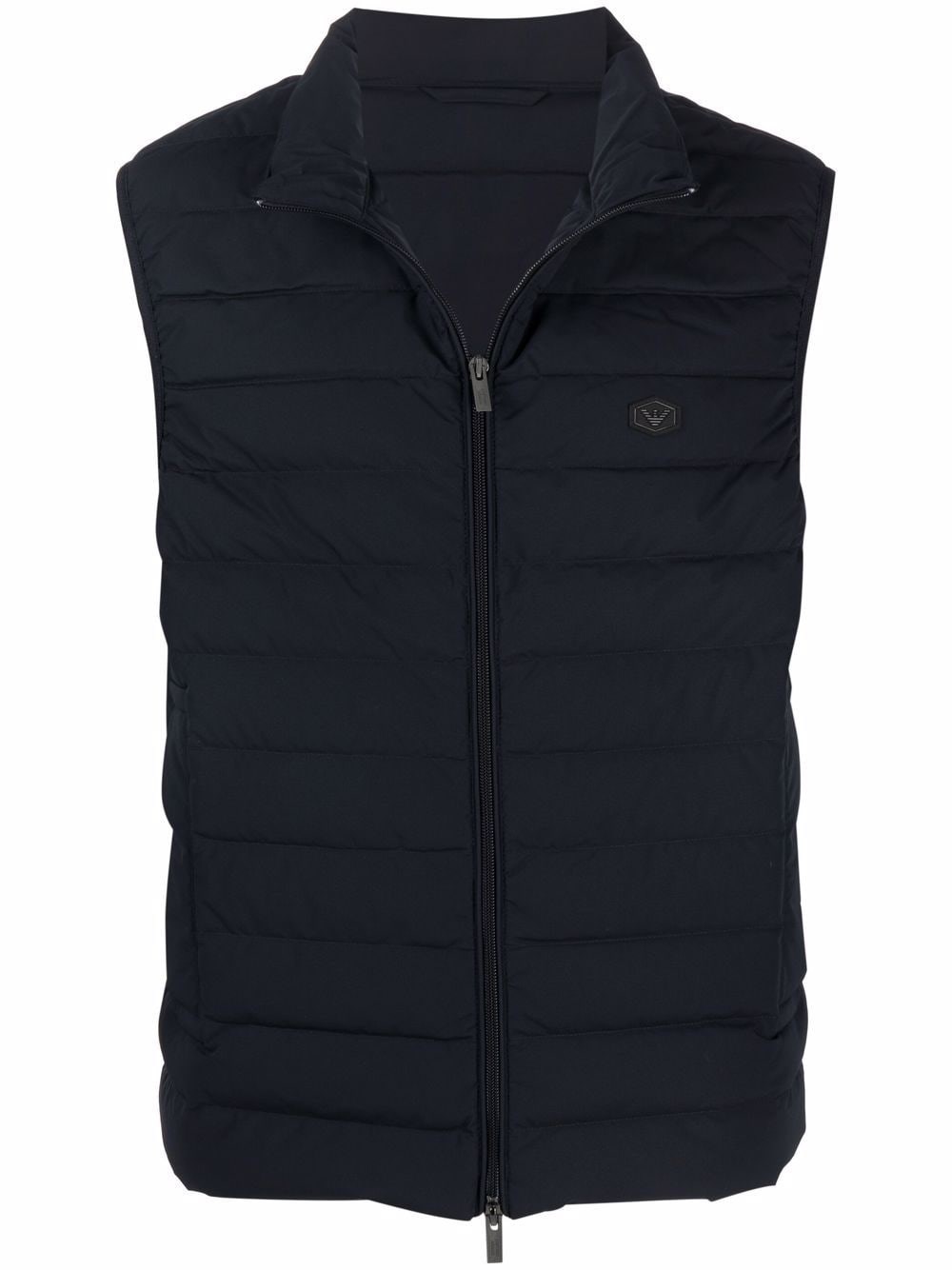 Emporio Armani Nylon Down Vest In Blue