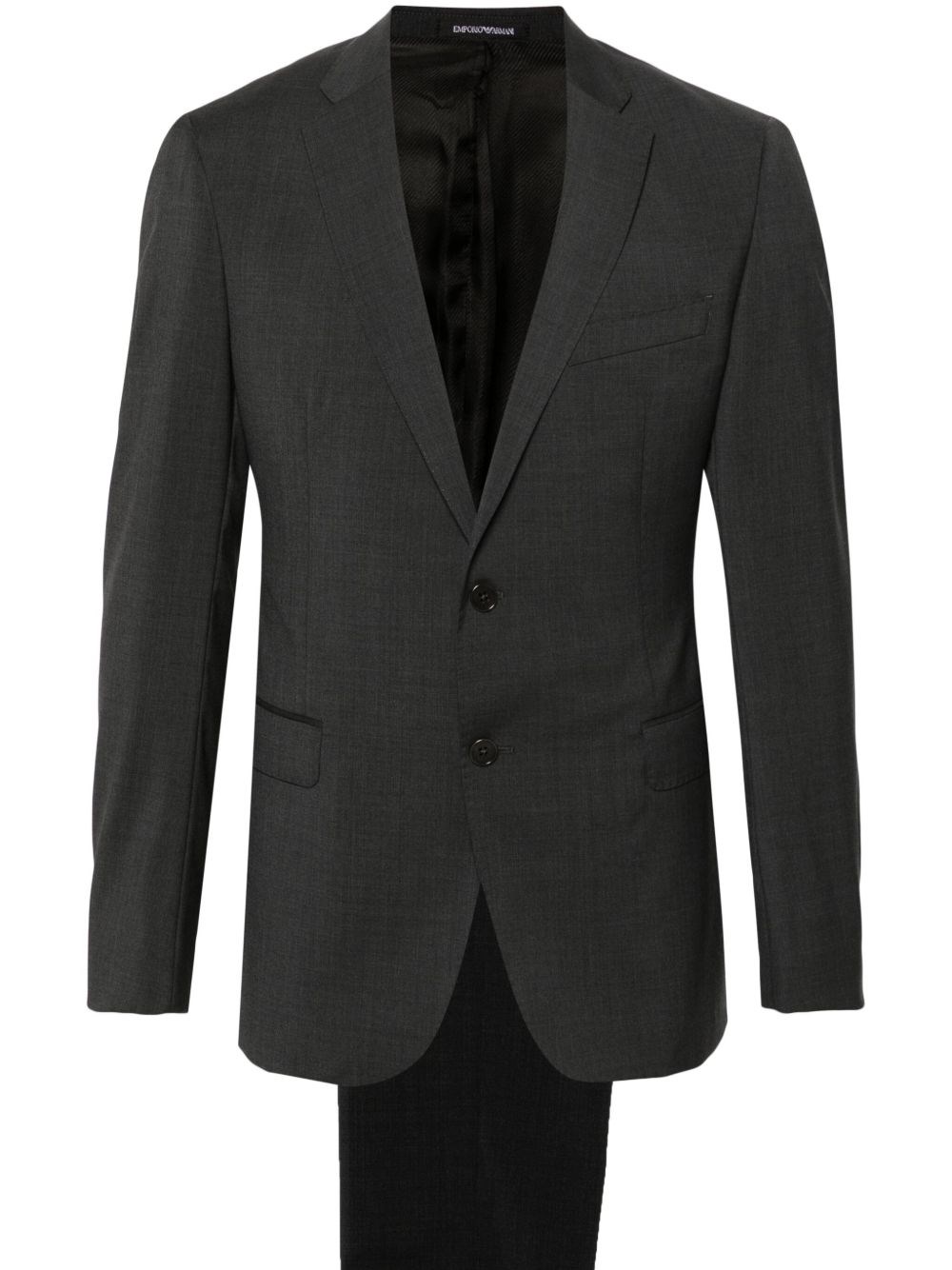 Wool Single-Breasted Suit - Emporio Armani - Modalova
