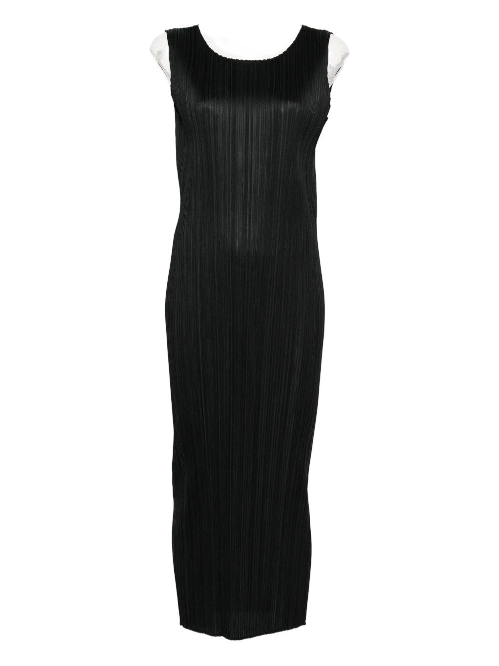 Issey Miyake Round-neck Sleeveless Dress In Gray