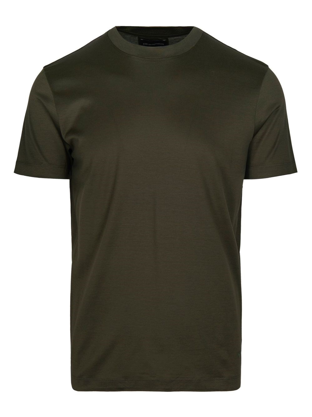 Emporio Armani Logo Cotton Blend T-shirt In Green