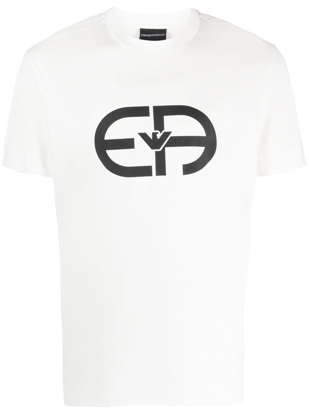 Logo Cotton Blend T-Shirt - Emporio Armani - Modalova