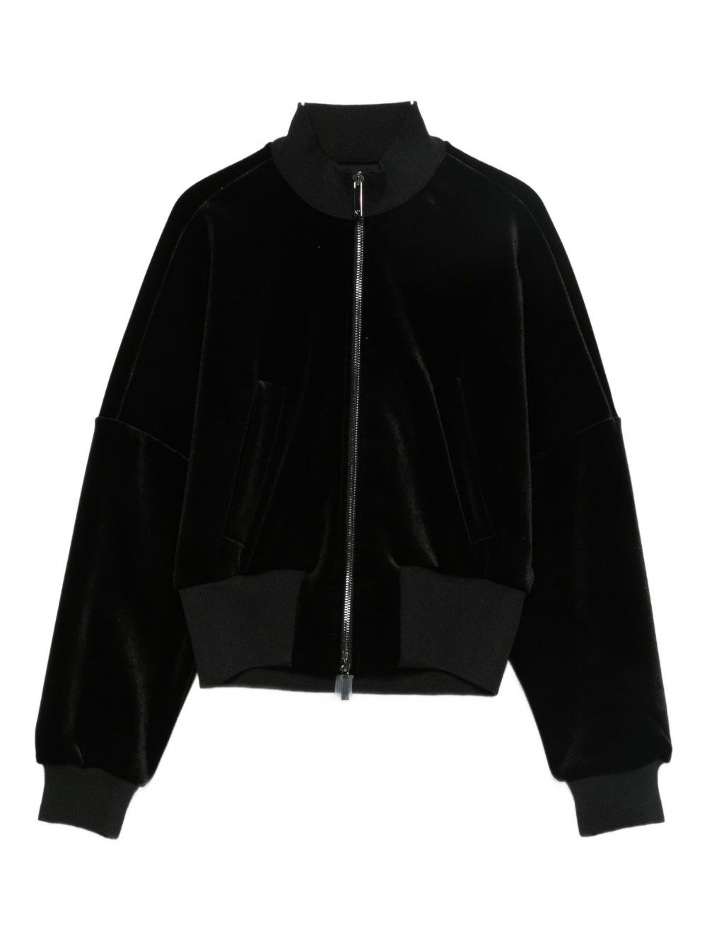 Emporio Armani Zip-up Bomber Jacket In Black