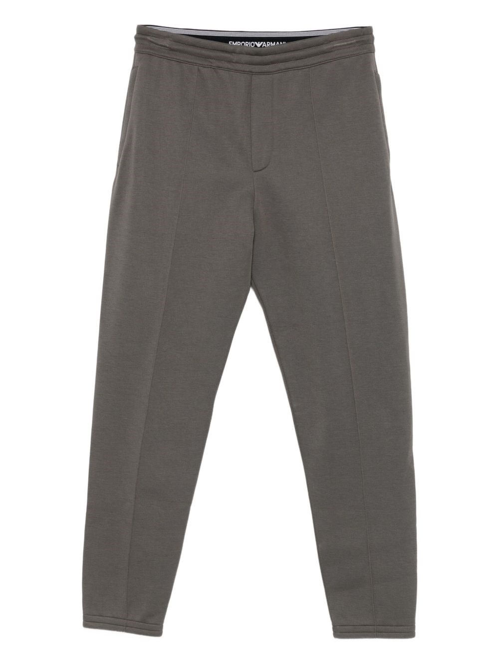 Emporio Armani Relaxed Fit Trousers Cuffed Hems In Gray