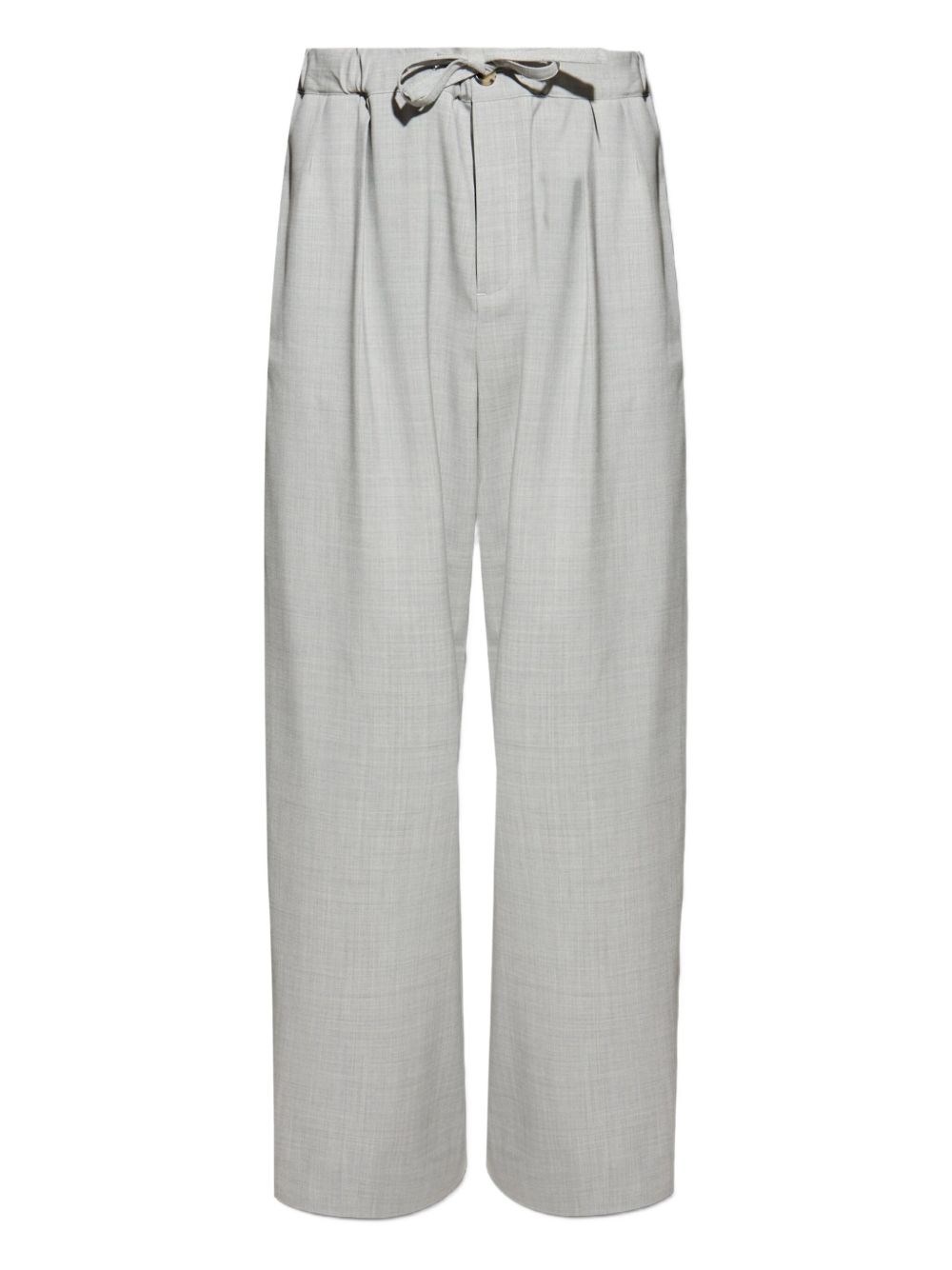 Loewe Pleated Drawstring Trousers In White