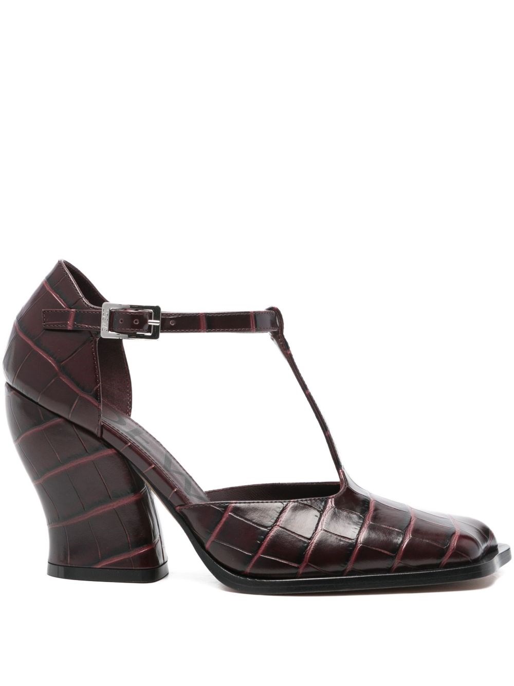 Loewe Onda Leather Pumps In Brown