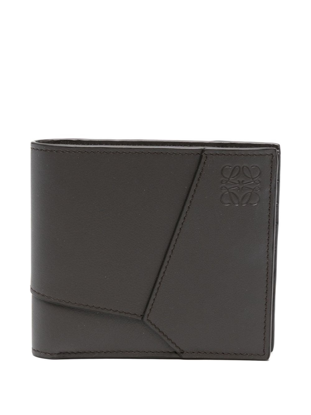 Loewe Men Puzzle Edge Leather Wallet In Gray