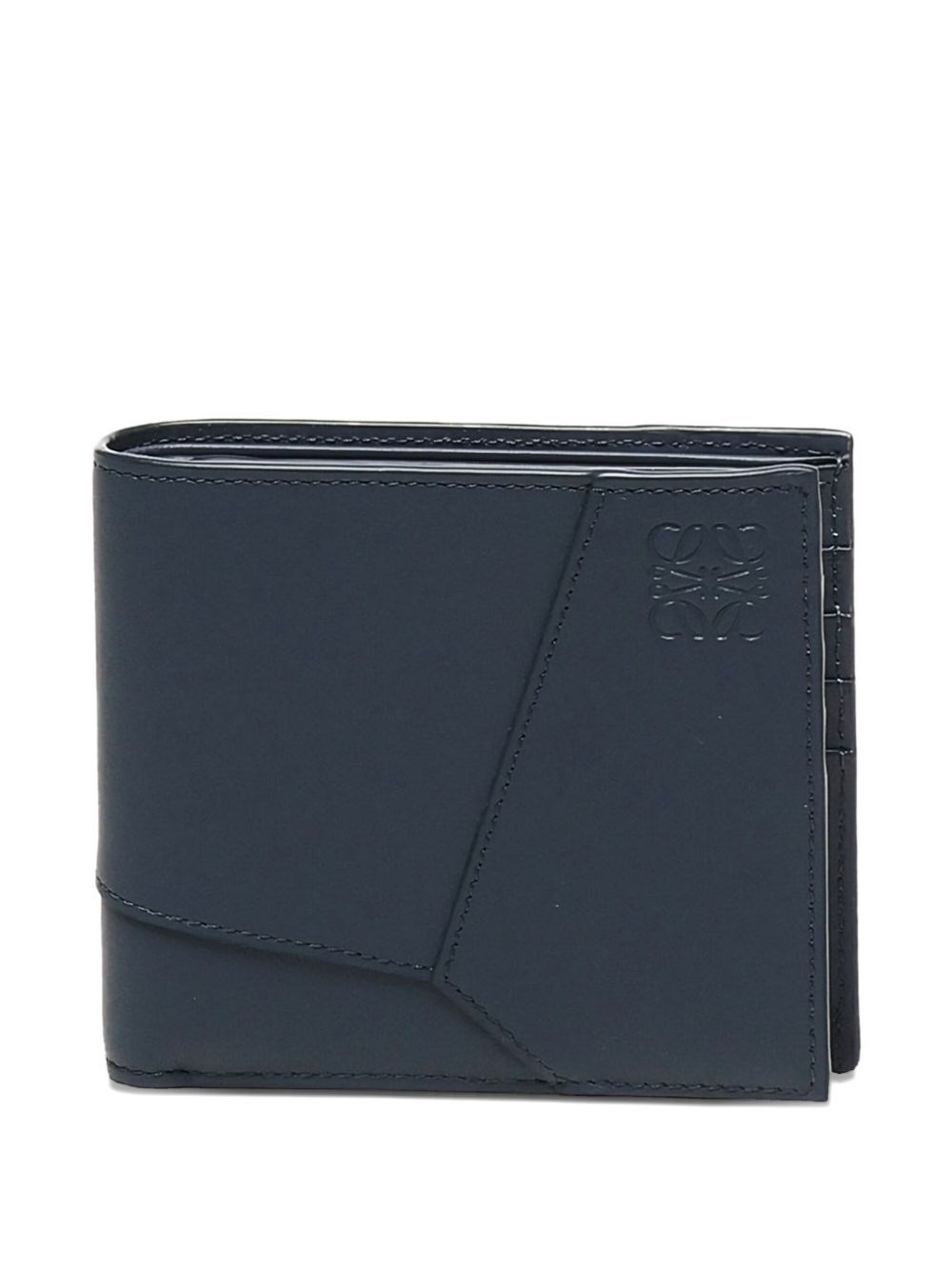 Loewe Puzzle Edge Leather Bifold Wallet In Blue