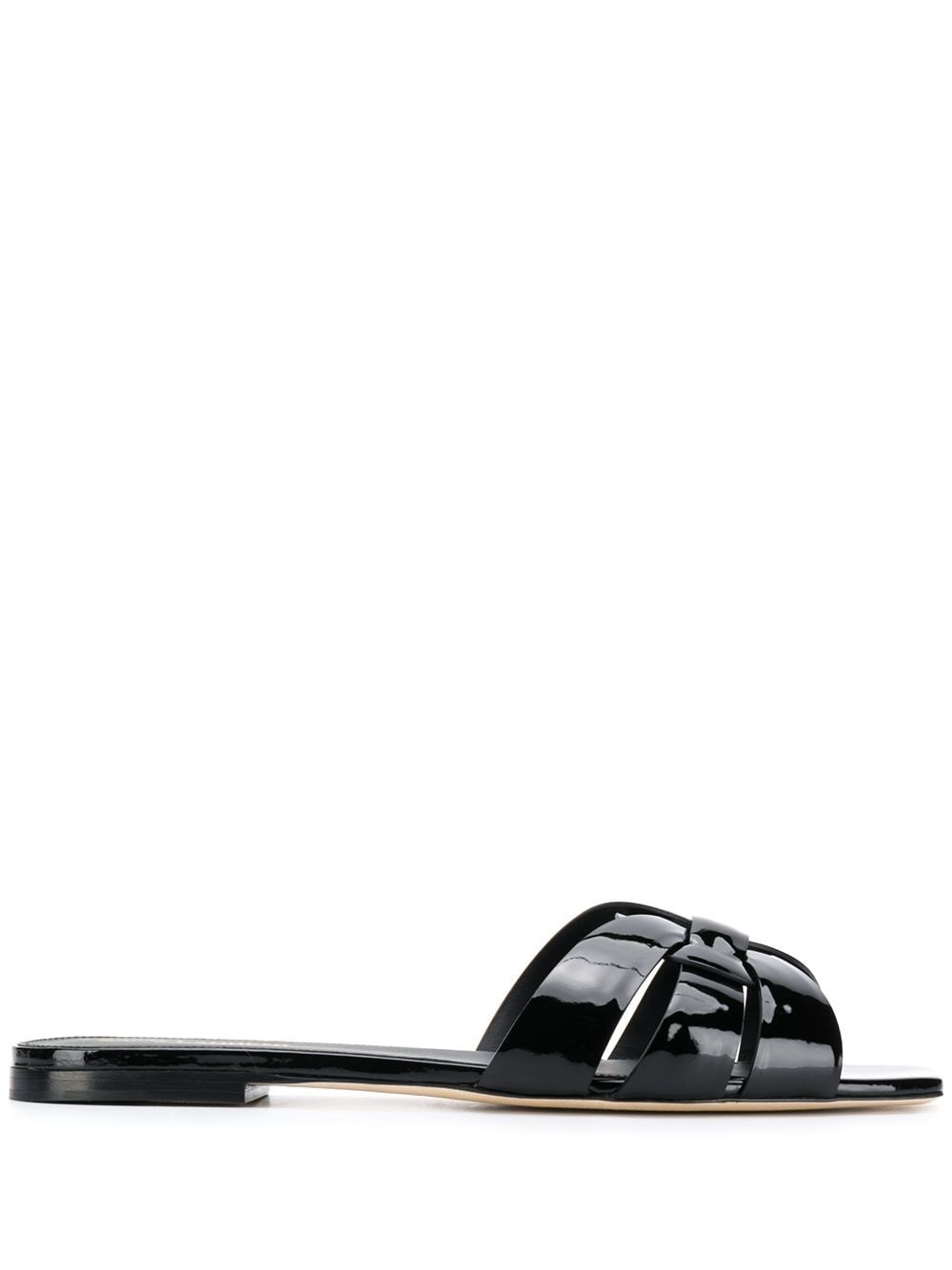 Tribute Leather Flat Sandals - Saint Laurent - Modalova