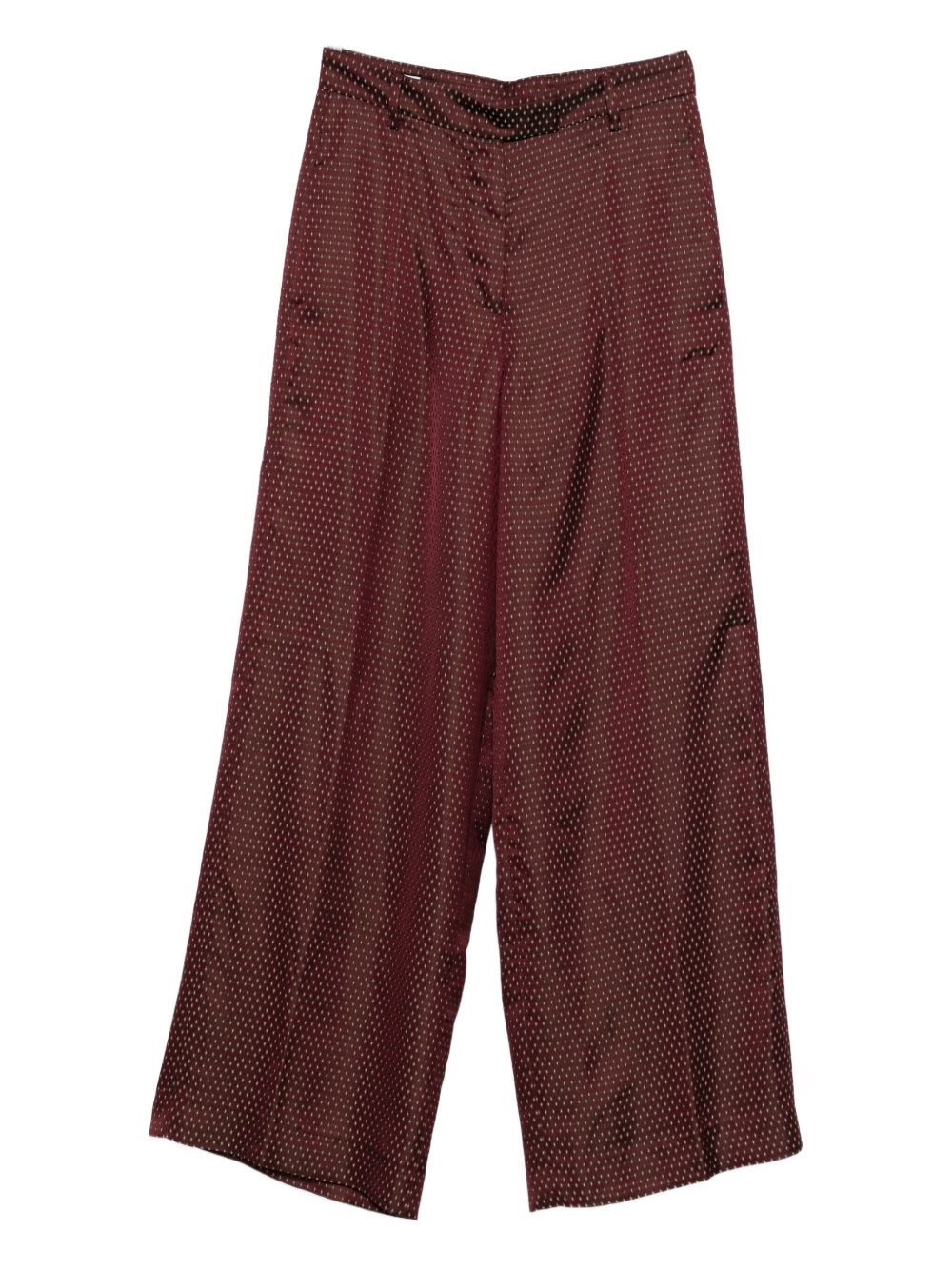 Dries Van Noten Penn Cotton Trousers In Red