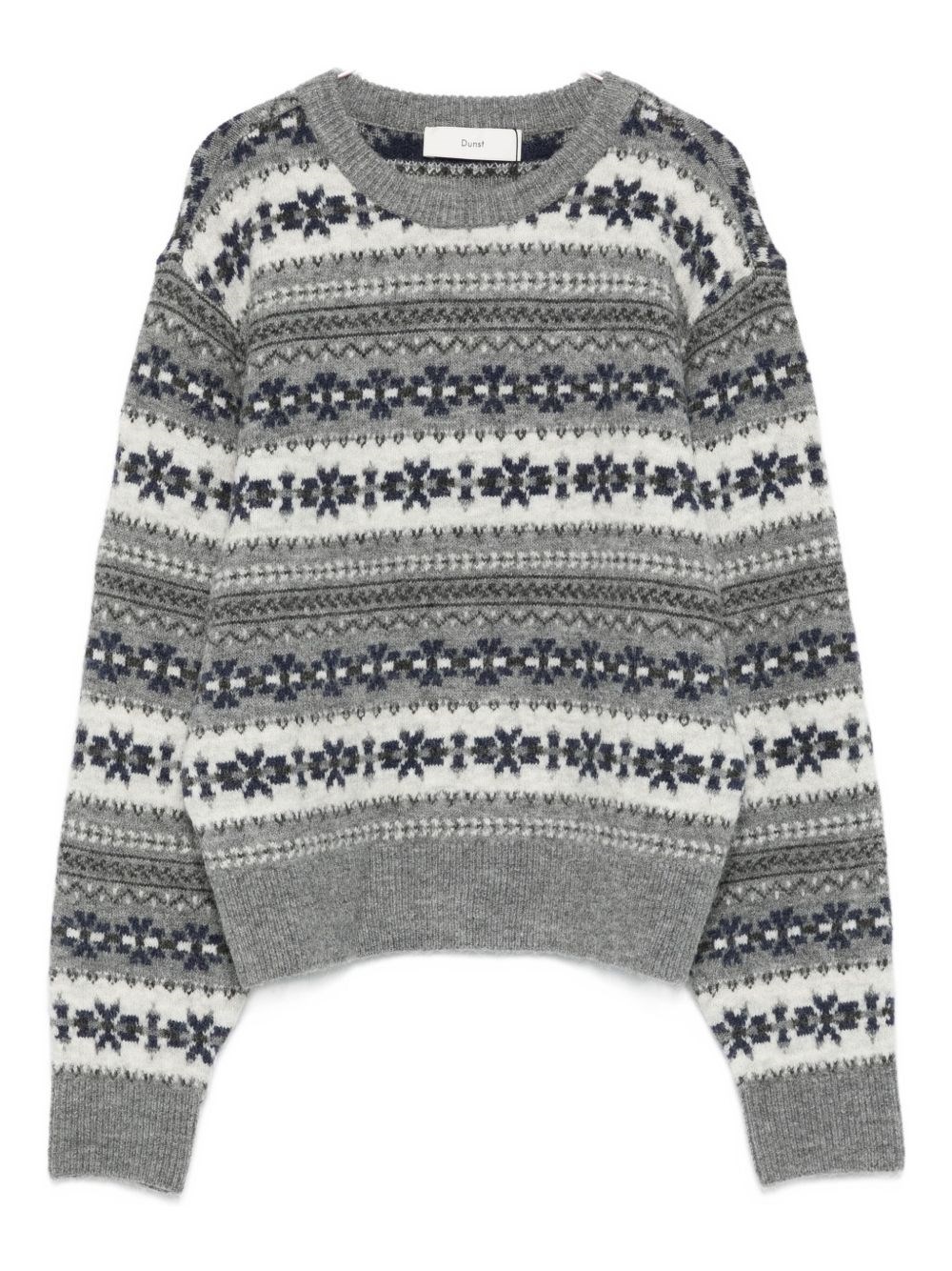 Dunst Wool Blend Crewneck Jumper In Gray