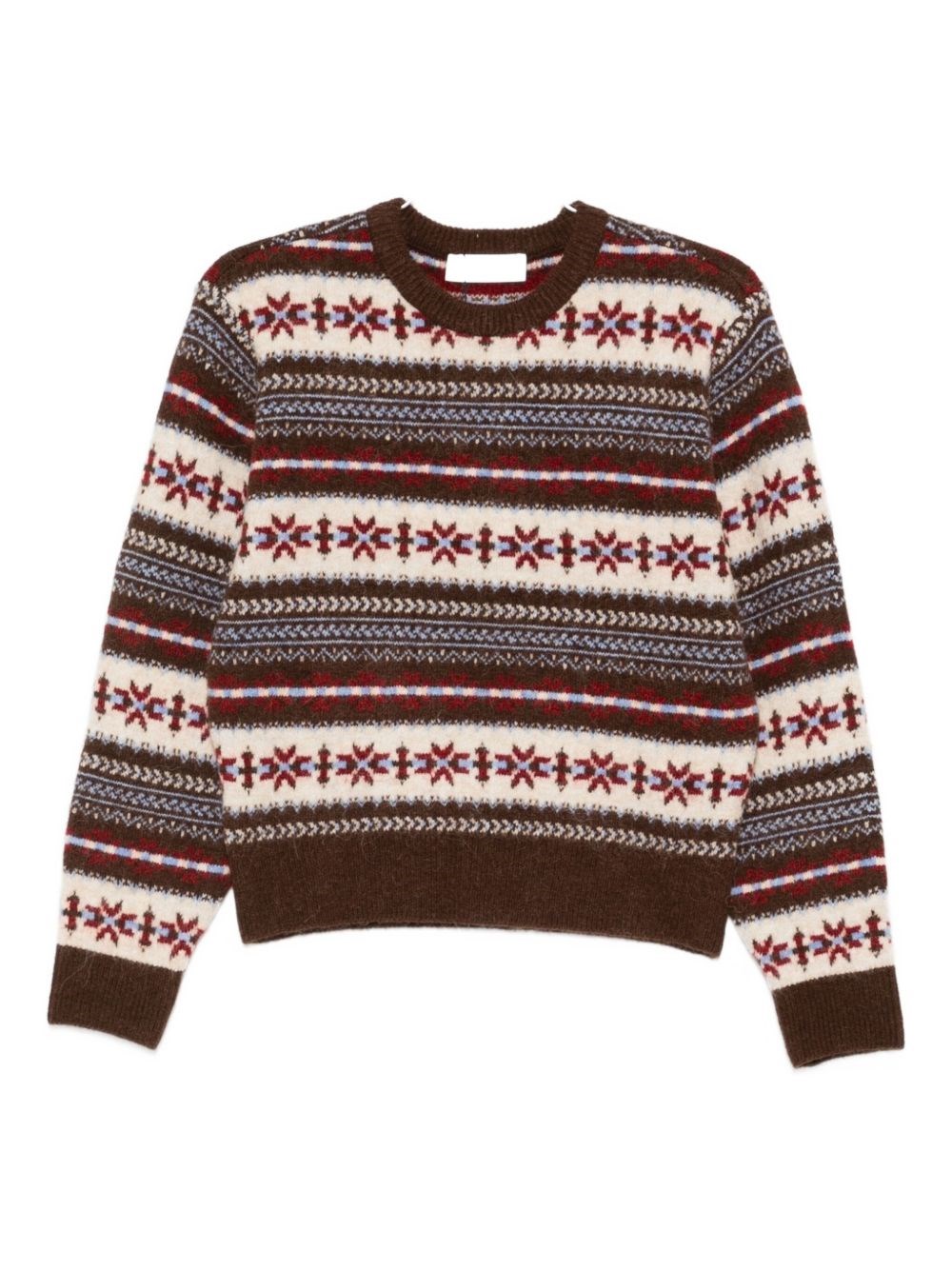 Dunst Fairisle-pattern Crew-neck Sweater In Multi