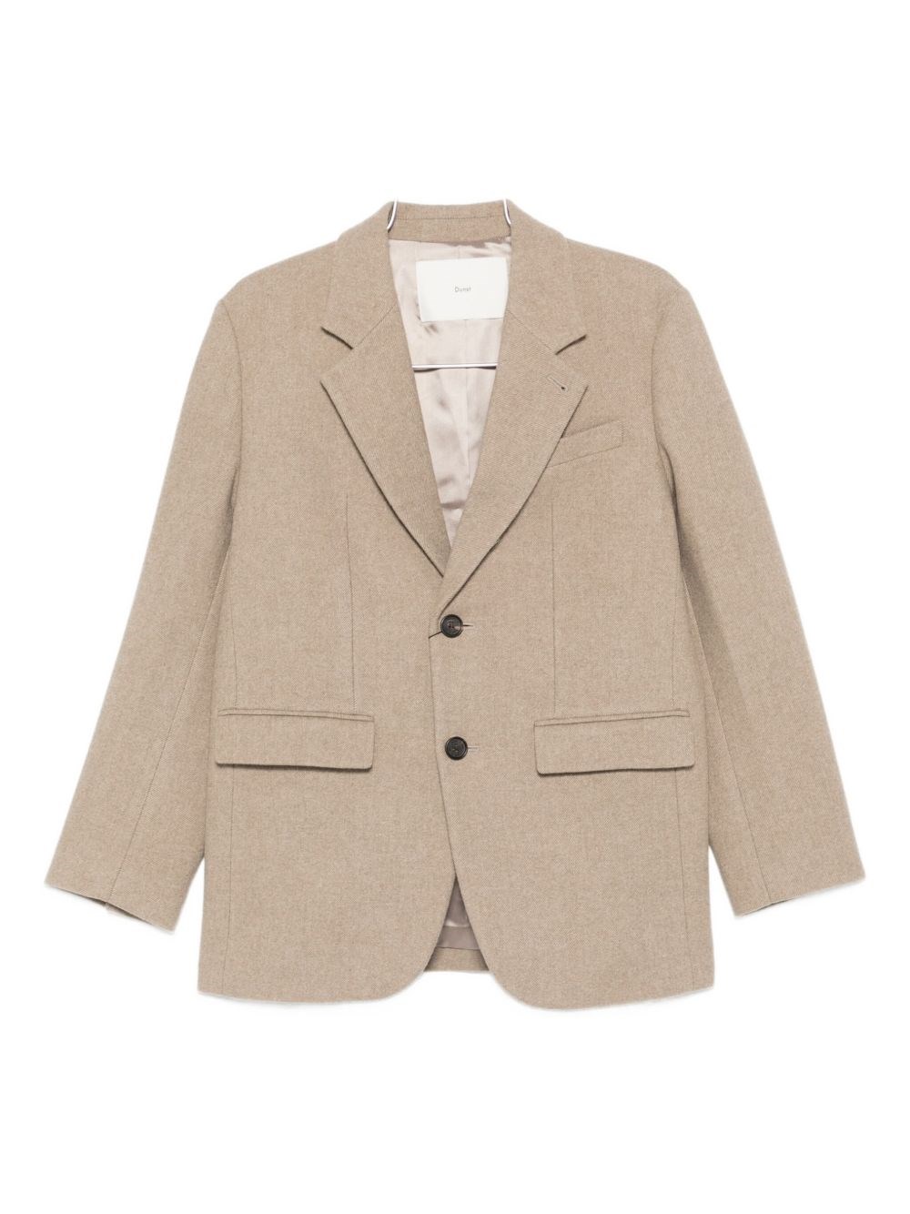 Dunst Wool Single-breasted Blazer Jacket In Nude