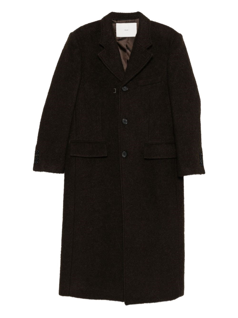 Dunst Wool Single-breasted Coat In Brown