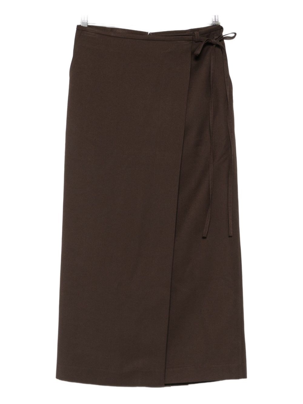 Dunst Wrap Tie-fastening Skirt In Brown