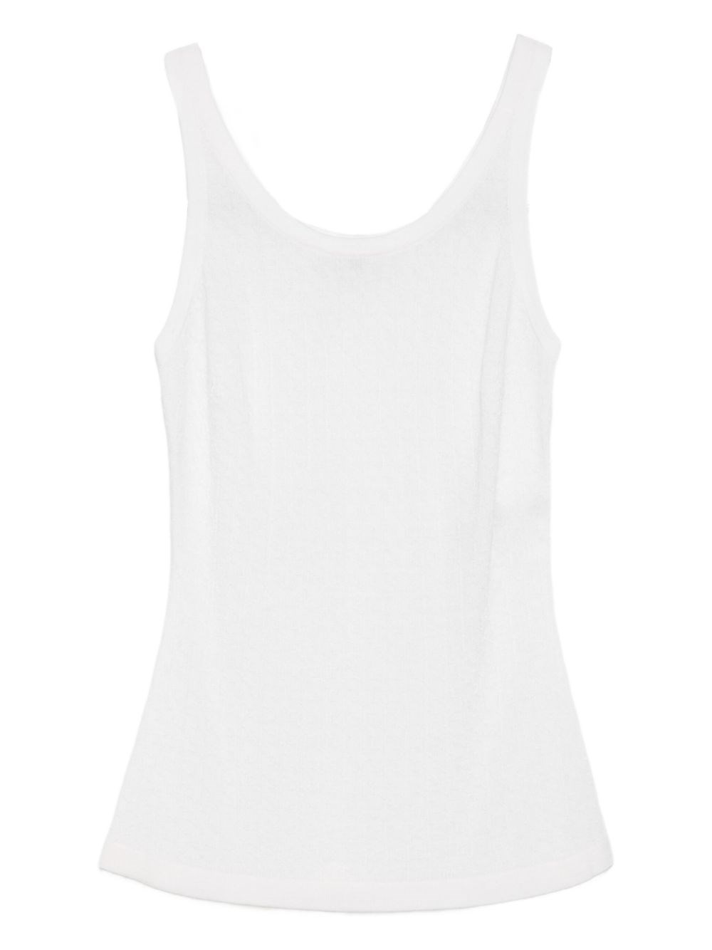 Elisabetta Franchi Wool Blend Tank Top In White