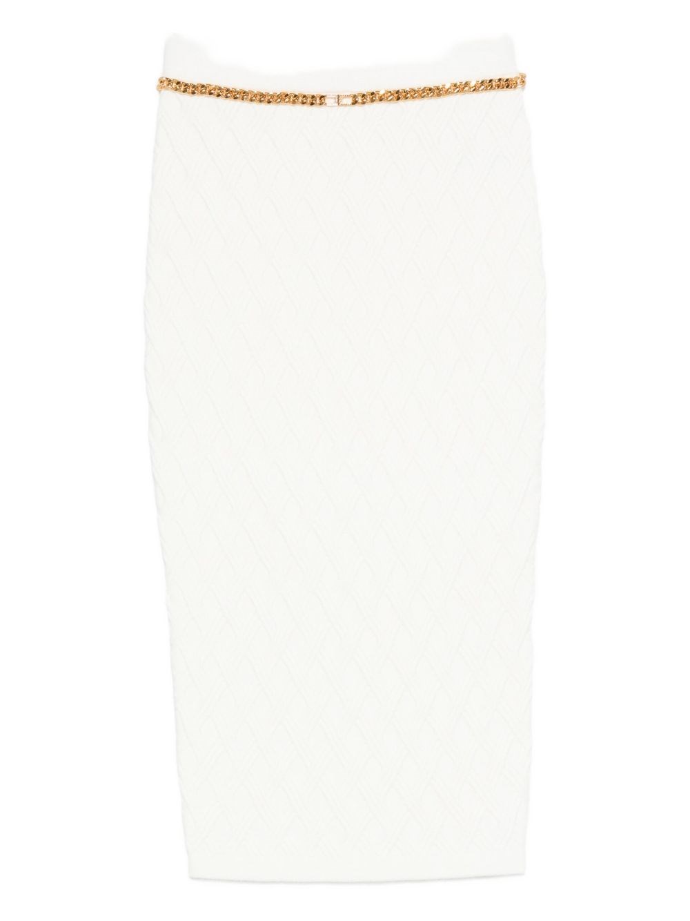 Elisabetta Franchi Chain-embellished Skirt In White