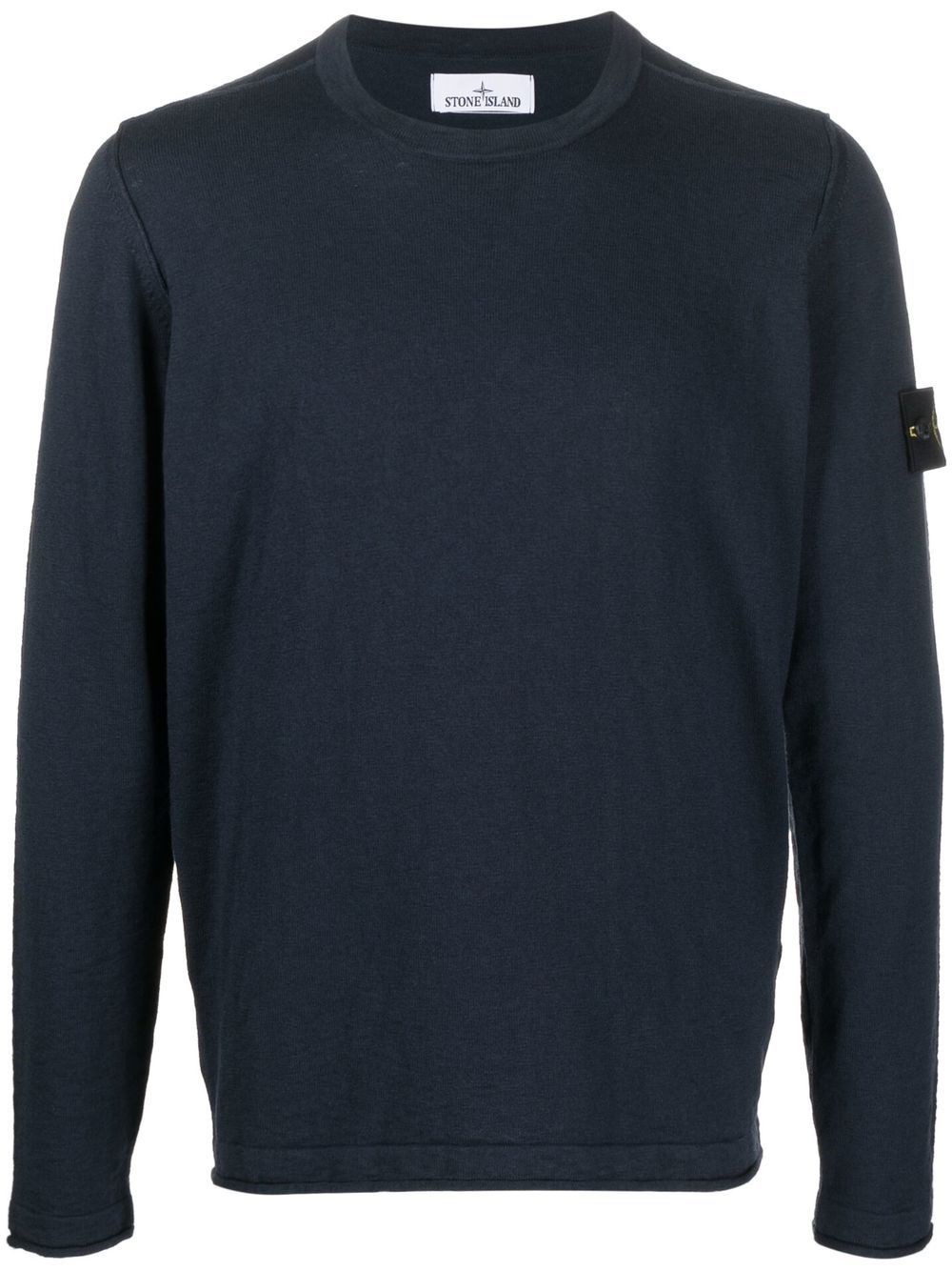 Crewneck Sweater With Logo - Stone Island - Modalova