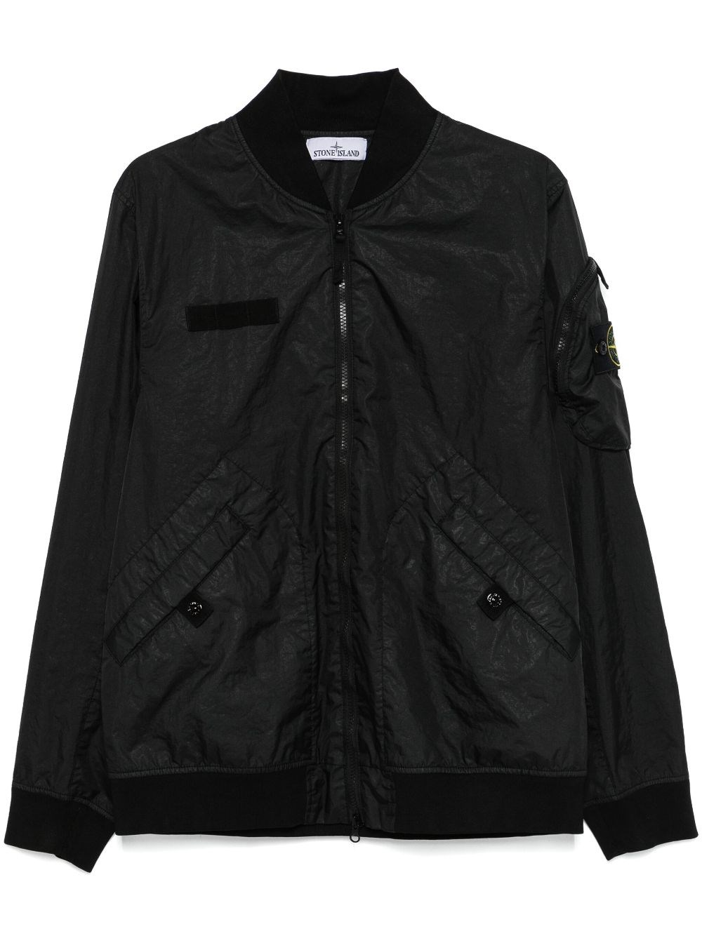 Stone Island Bomber With Logo - Stone Island - Modalova