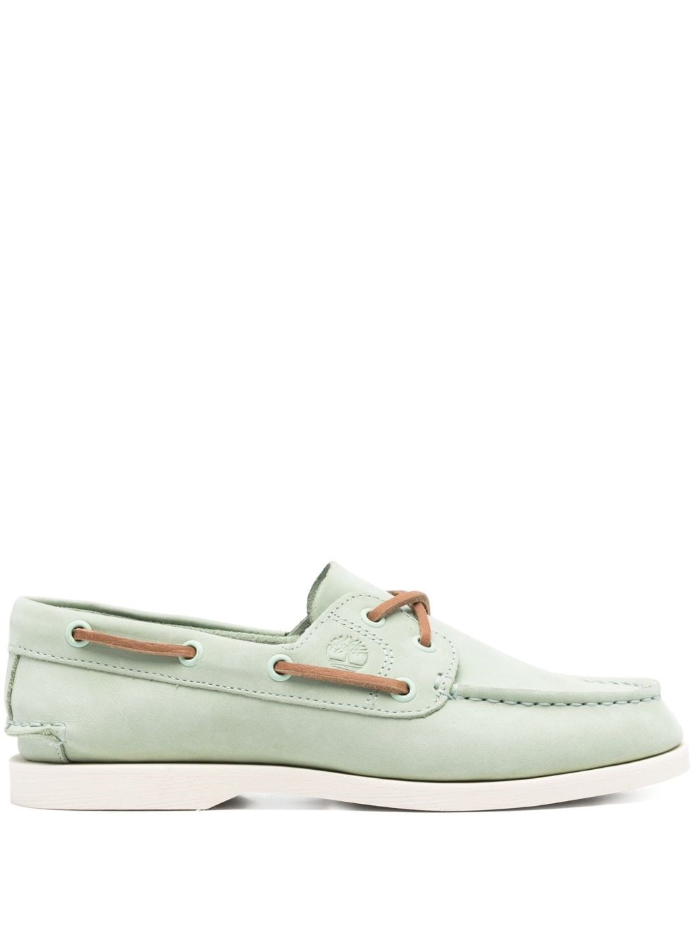 Timberland Boat Shoe With Lace Detail And Moc Stitching
