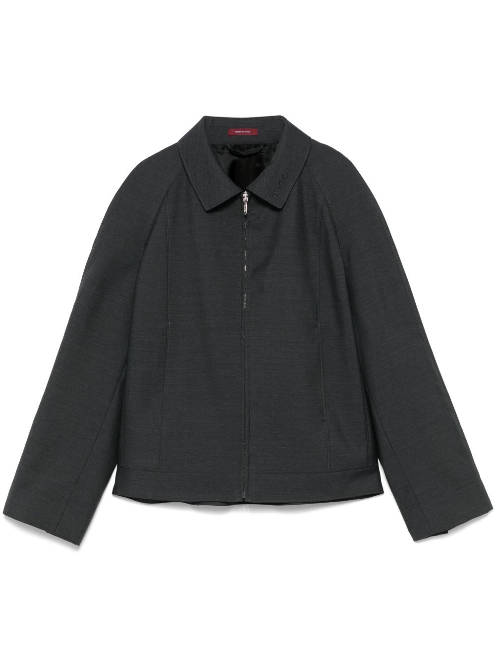 Gucci Wool Jacket With Embroidered Logo On The Collar