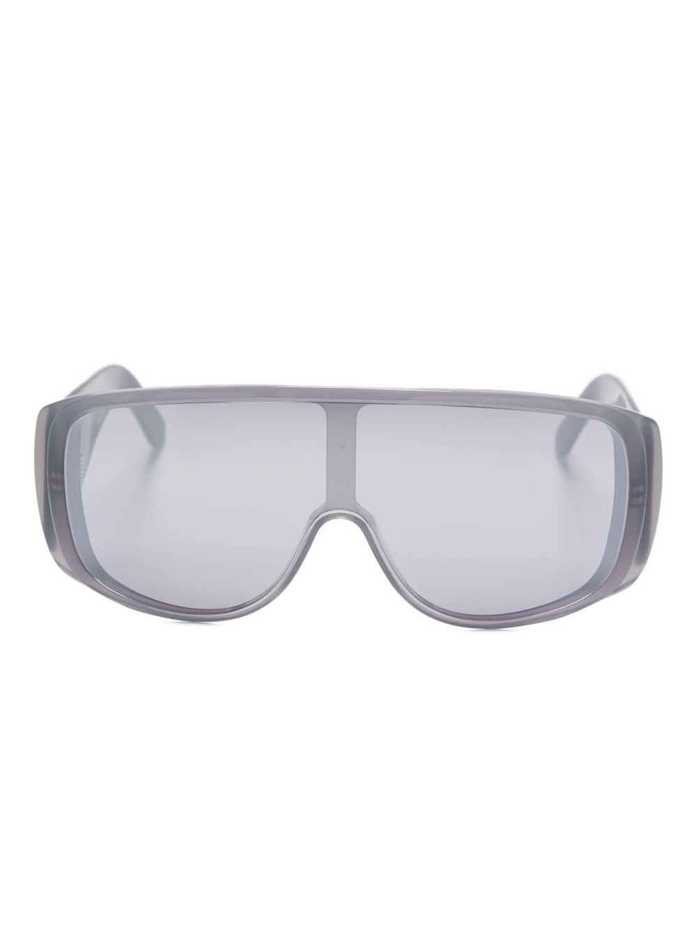 Mm6 Maison Margiela Shield Sunglasses Wide Arms In Gray