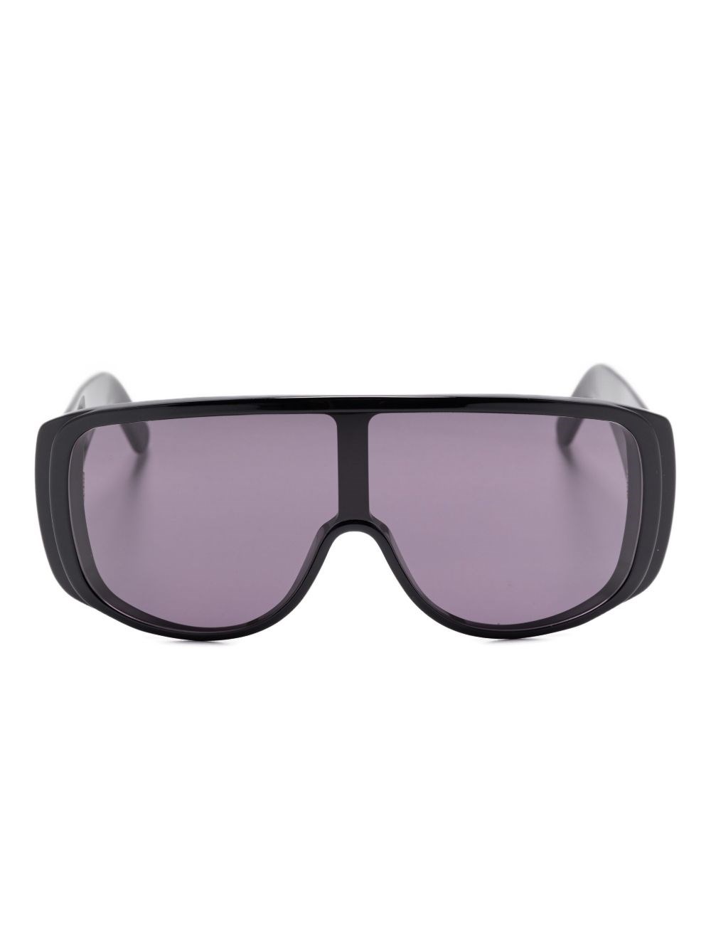 Mm6 Maison Margiela Rectangular Frame Shield Sunglasses In Black
