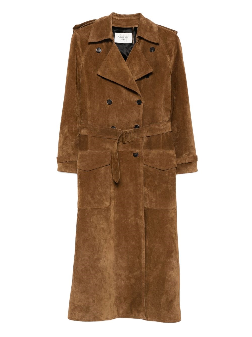 Saint Laurent Leather Trench Coat - Saint Laurent - Modalova