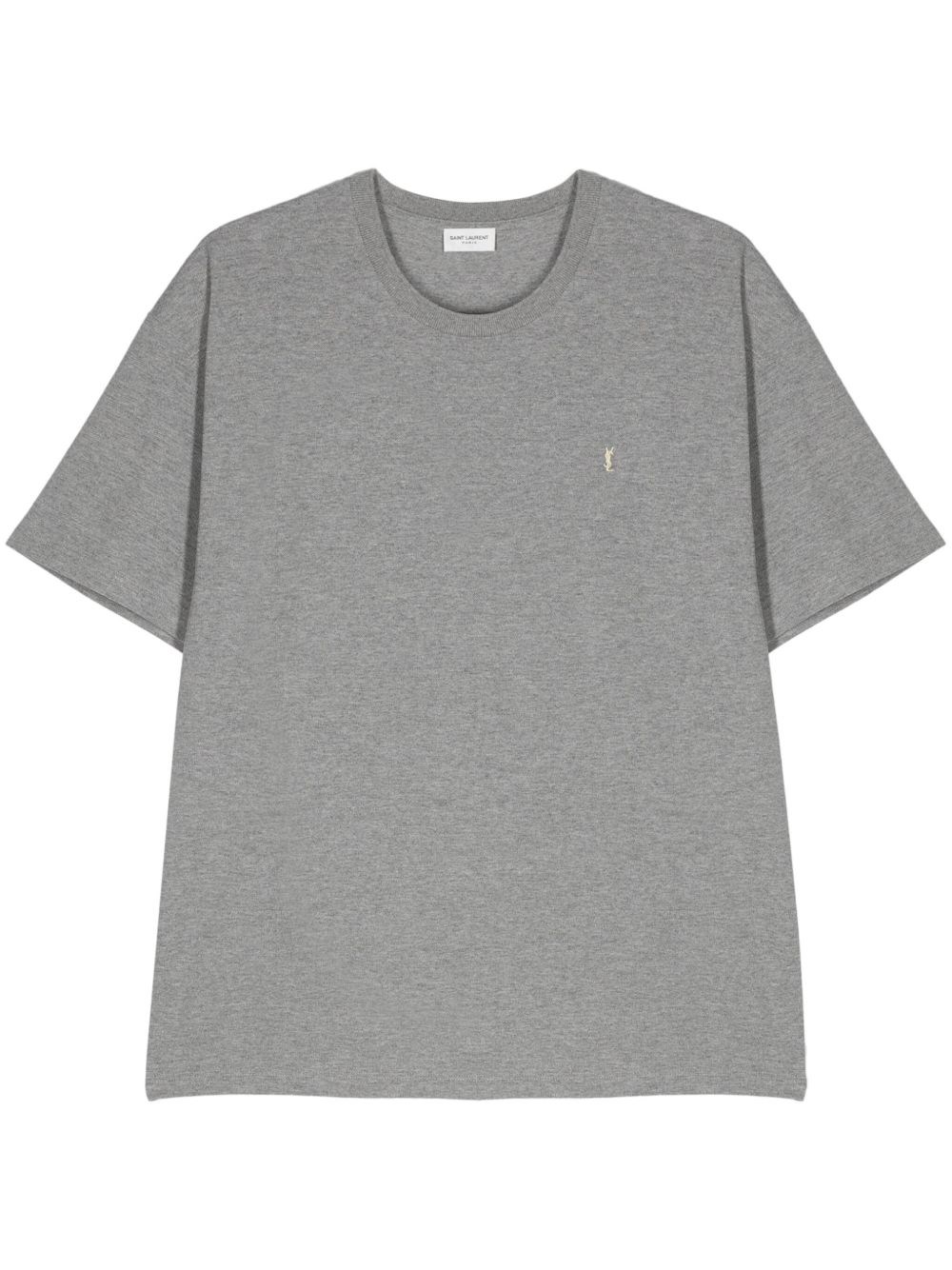 Logo Cotton Blend T-Shirt - Saint Laurent - Modalova