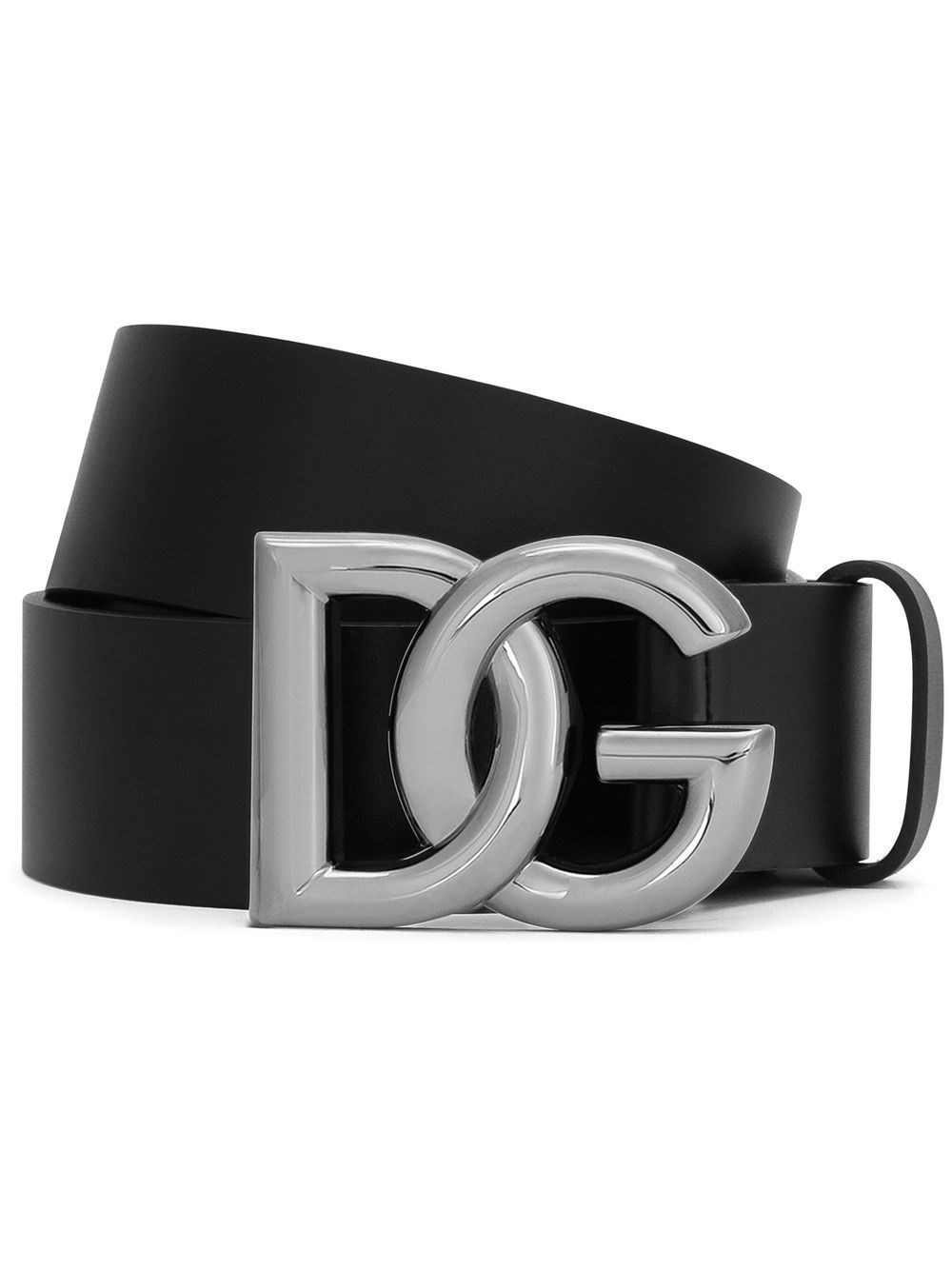 Leather Belt With Logo - Dolce & Gabbana - Modalova