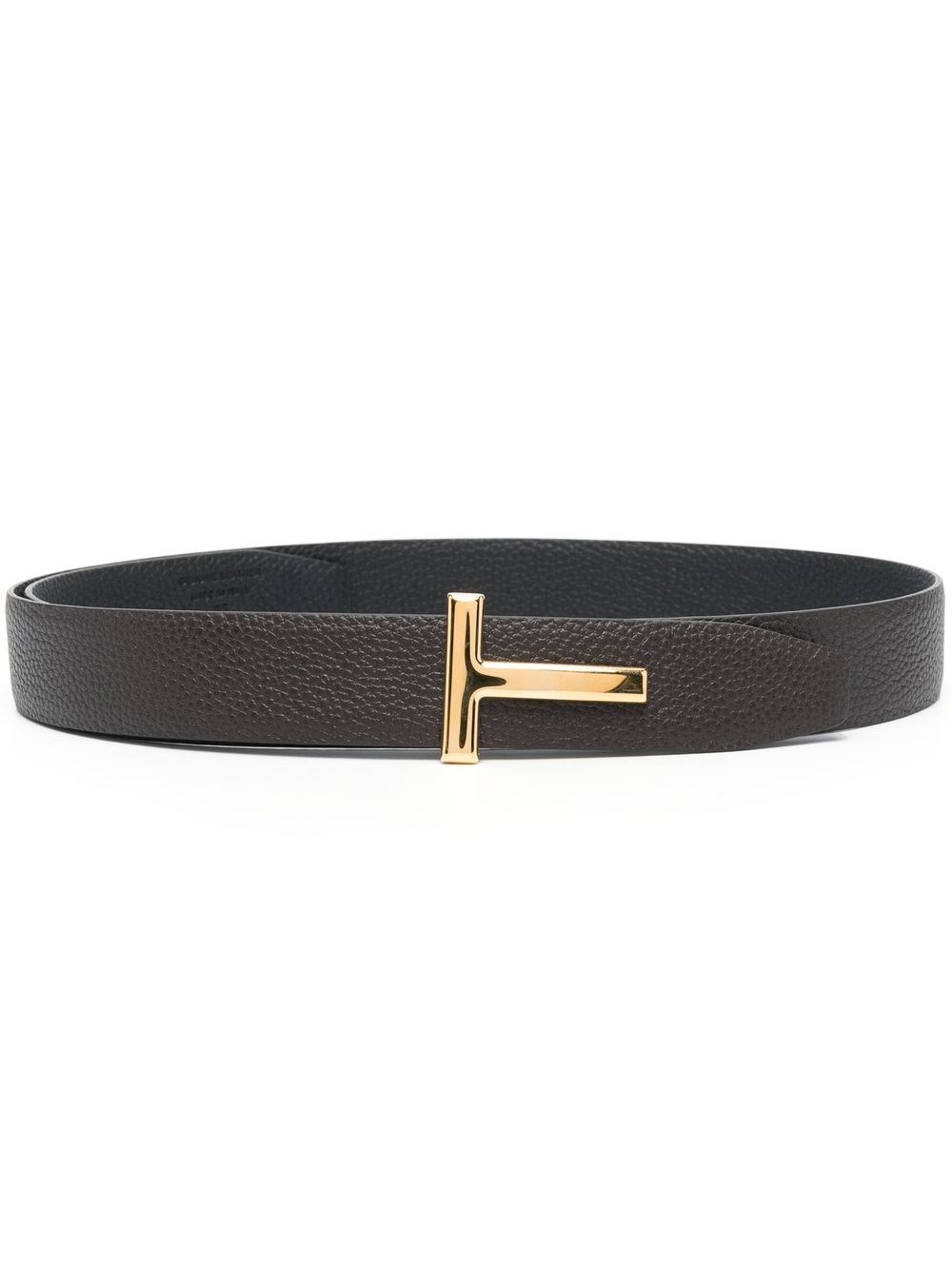 Soft Grain Leather Reversible T Belt 30 Mm - Tom Ford - Modalova