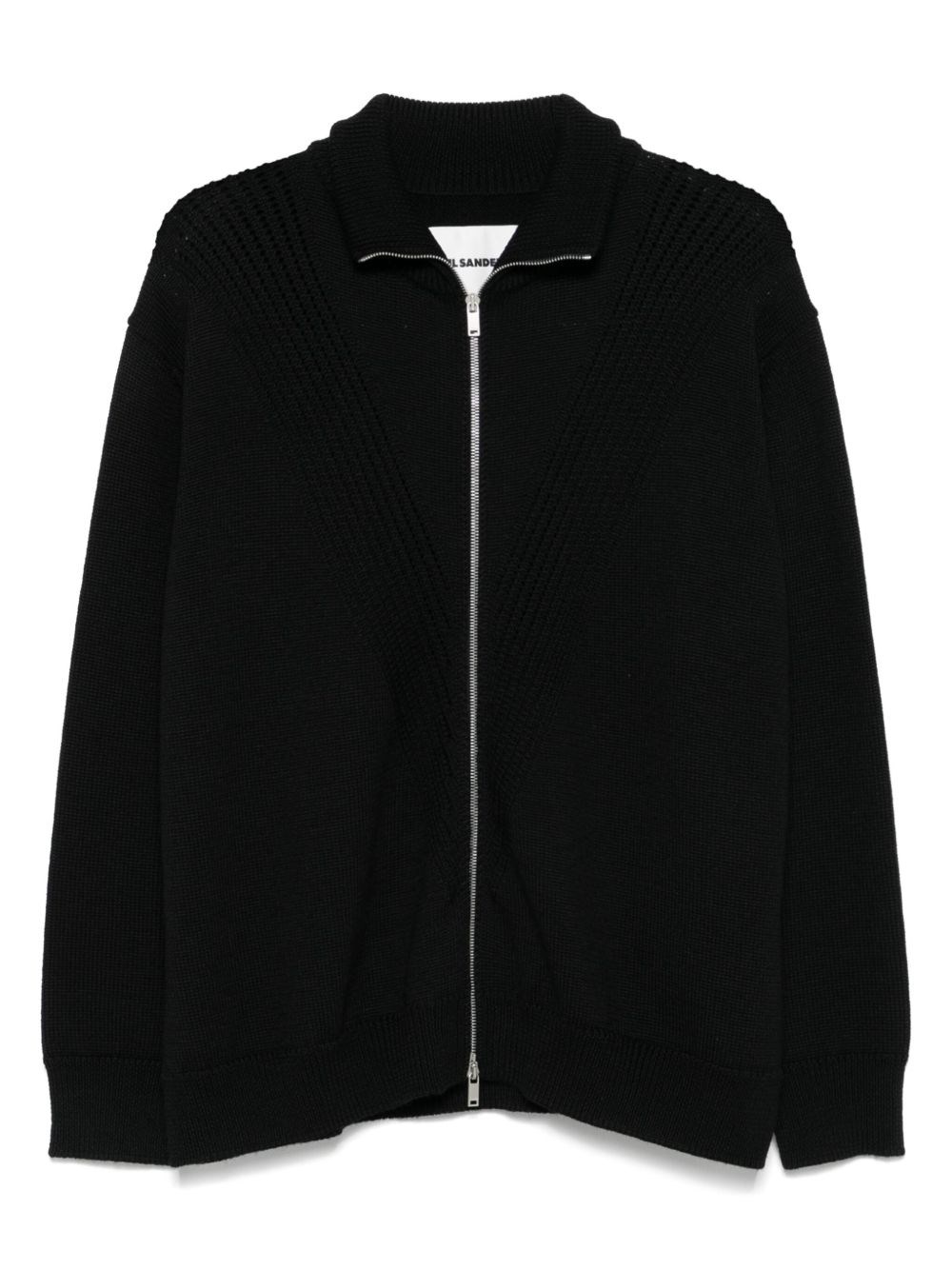Wool Sweather With Zip Up Element - Jil Sander - Modalova