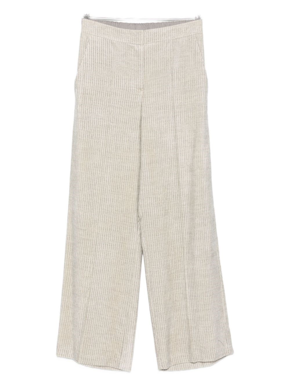 Alysi Wide-leg Casual Pants In Gray