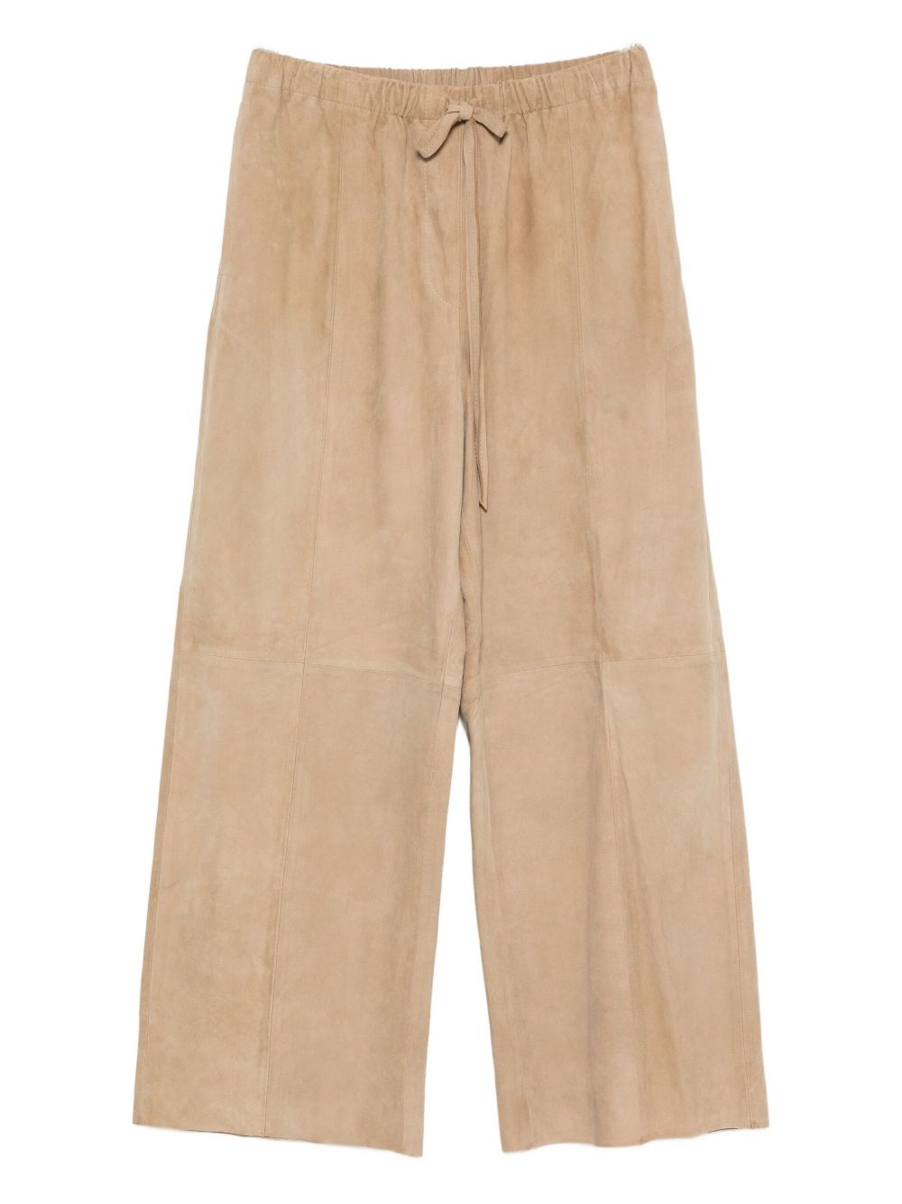 Alysi Drawstring Waist Casual Pants In Neutral