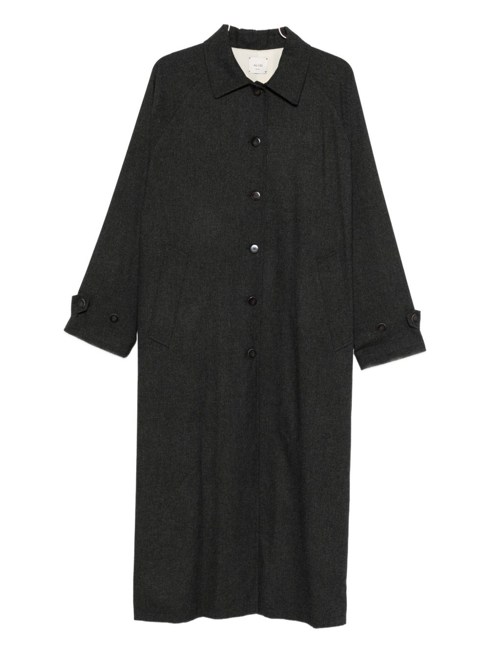 Alysi Oversized Trench Coat In Black