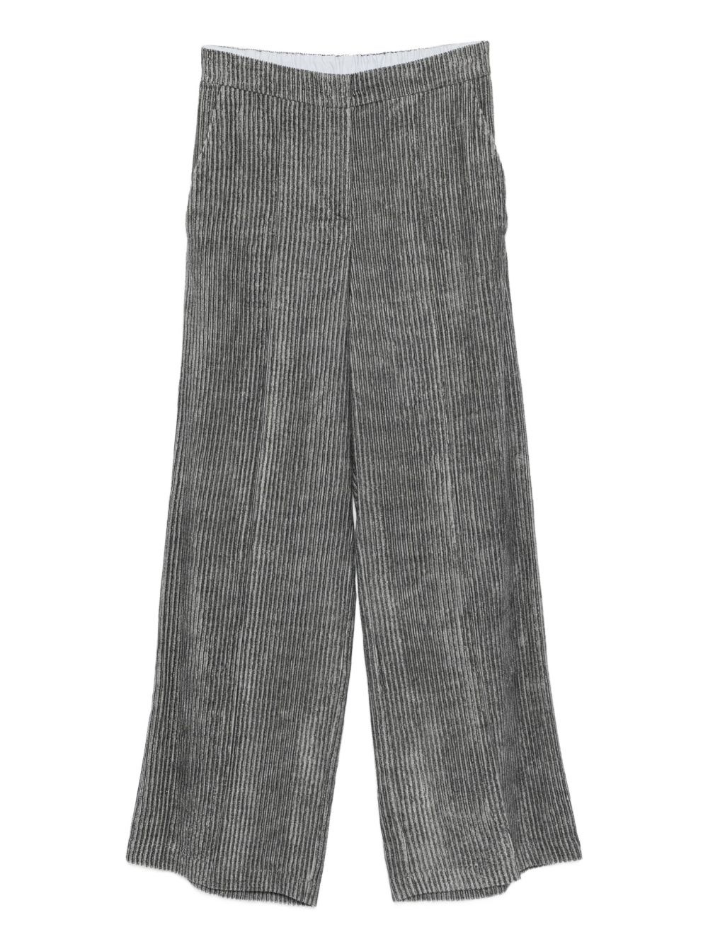 Alysi Wide-leg Casual Pants In Gray