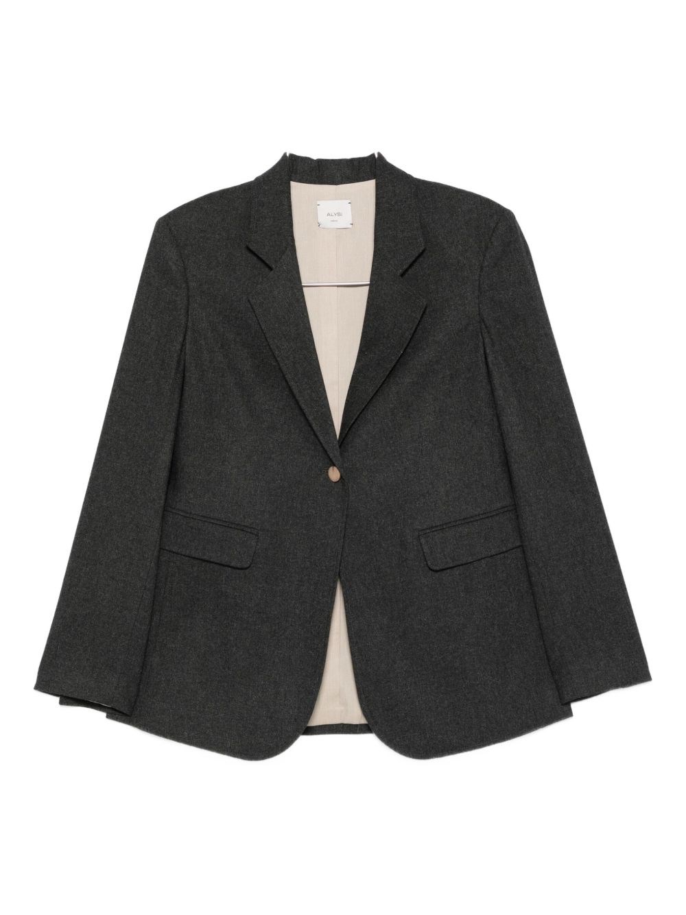 Flannel Single-Breasted Jacket - Alysi - Modalova